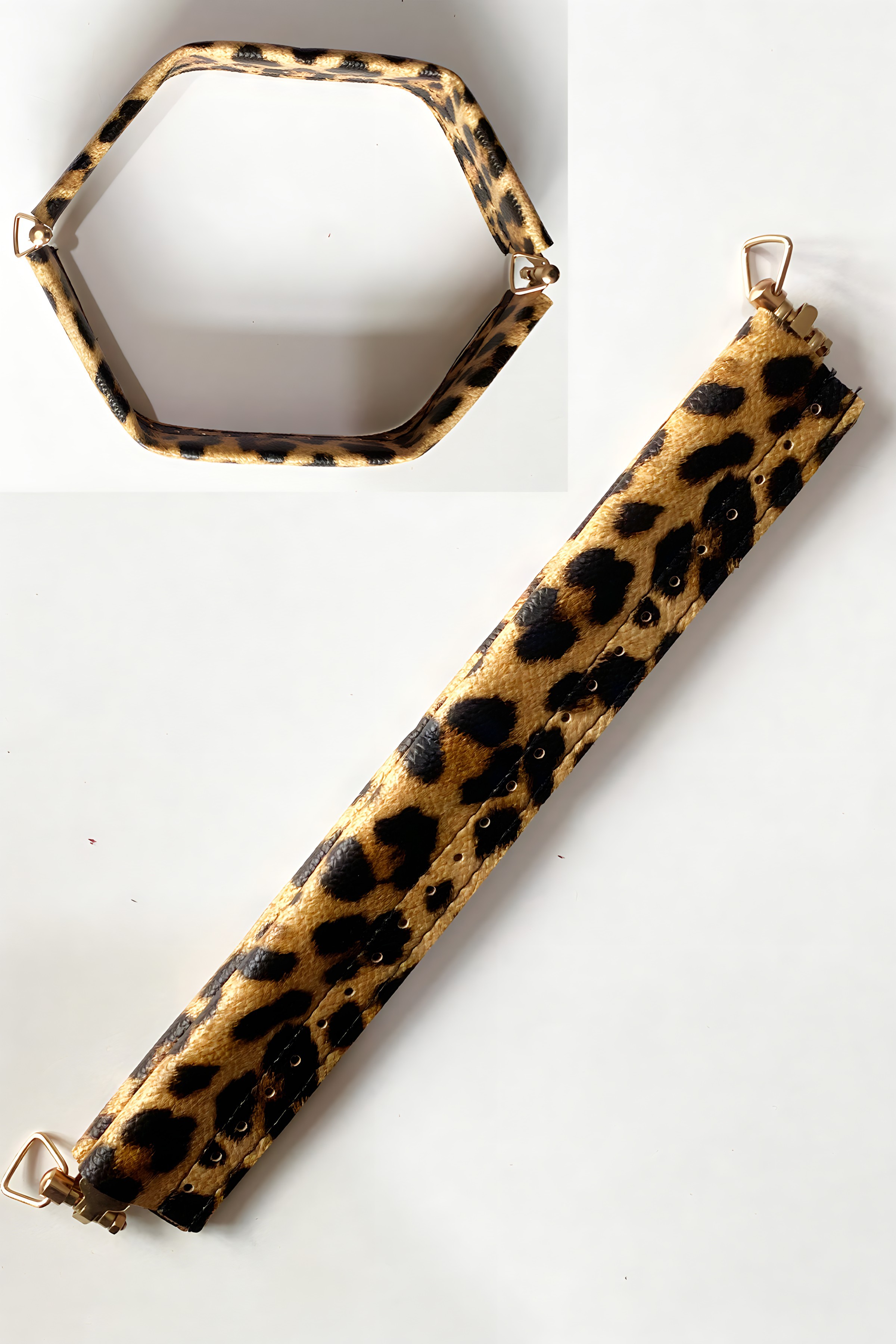  Vollen Yarn Suni Deri Gizli Çanta Bursu 30 cm - Leopar