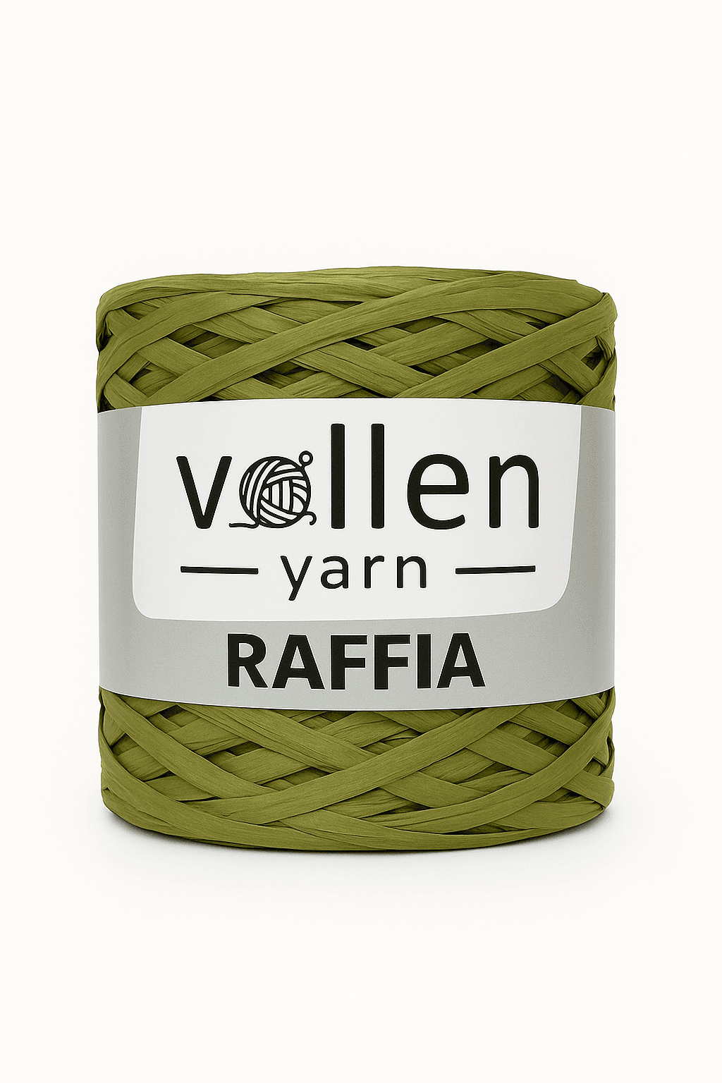 Vollen Yarn Premium Natural Raffia Rope 250Gr/400Mt - 801: Oil Green
