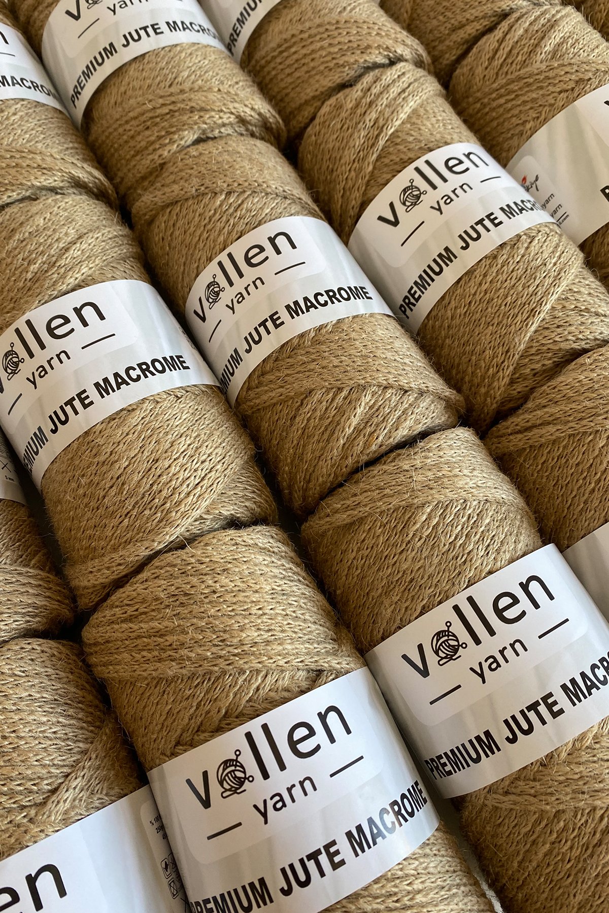 Vollen Yarn Premıum Doğal Jüt Makrome İpi,250 gr/45 metre