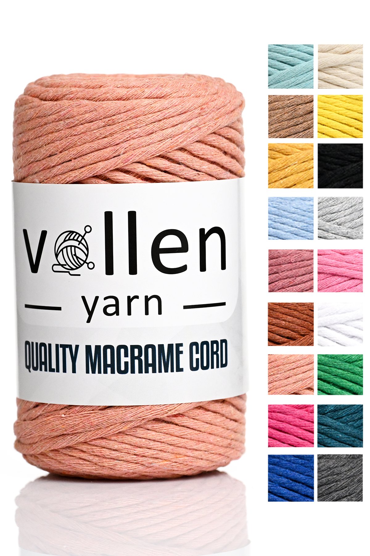 Vollen Yarn Taranan Makrome Ipi 3mm Taranabilir Pamuk Makrome Ipi Makrame Ipi  - 4309 YAVRUAĞZI