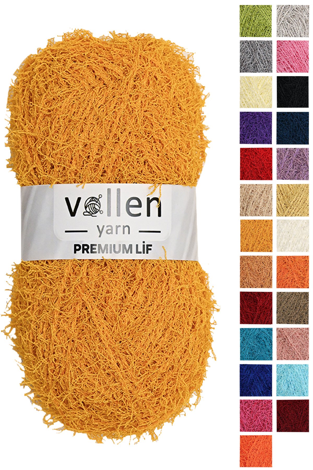 Vollen Yarn Premium Sert Banyo Lif İpi, Saçaklı İp,El Örgü İpi,Sert Lif İpi