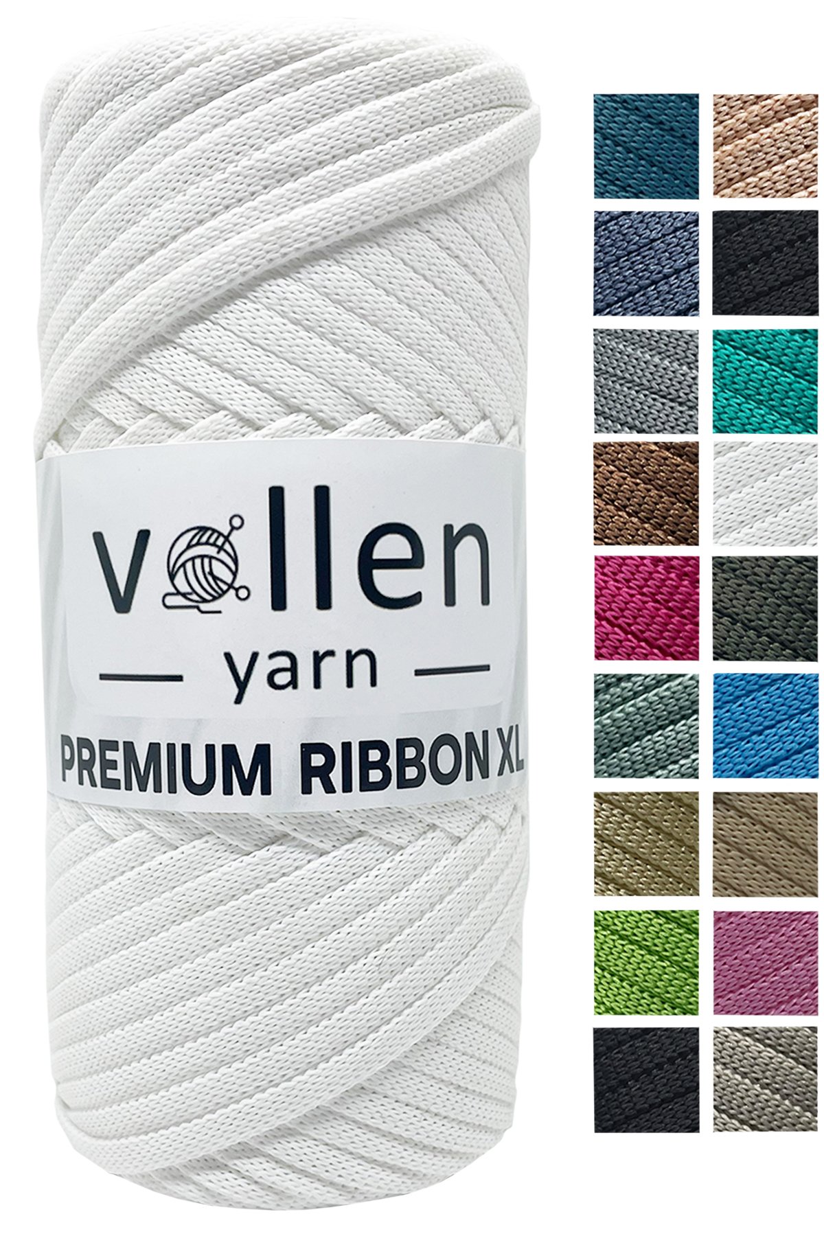 Vollen Yarn Premium 4mm Polyester Ribbon İpi 200Gr/100Mt