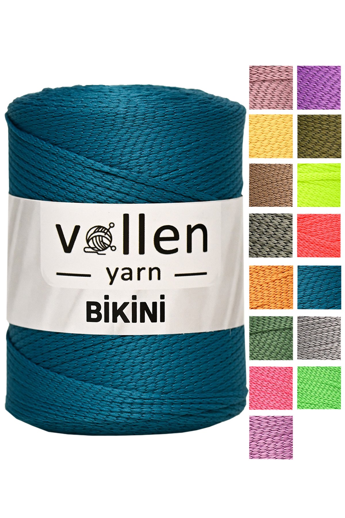 Vollen Yarn Bikini Mayo İpi,Su Tutmaz,Yazlık Pareo,Elbise,Şort,Bluz ipliği 100Gr/165Mt - 2914-PETROL MAVİ