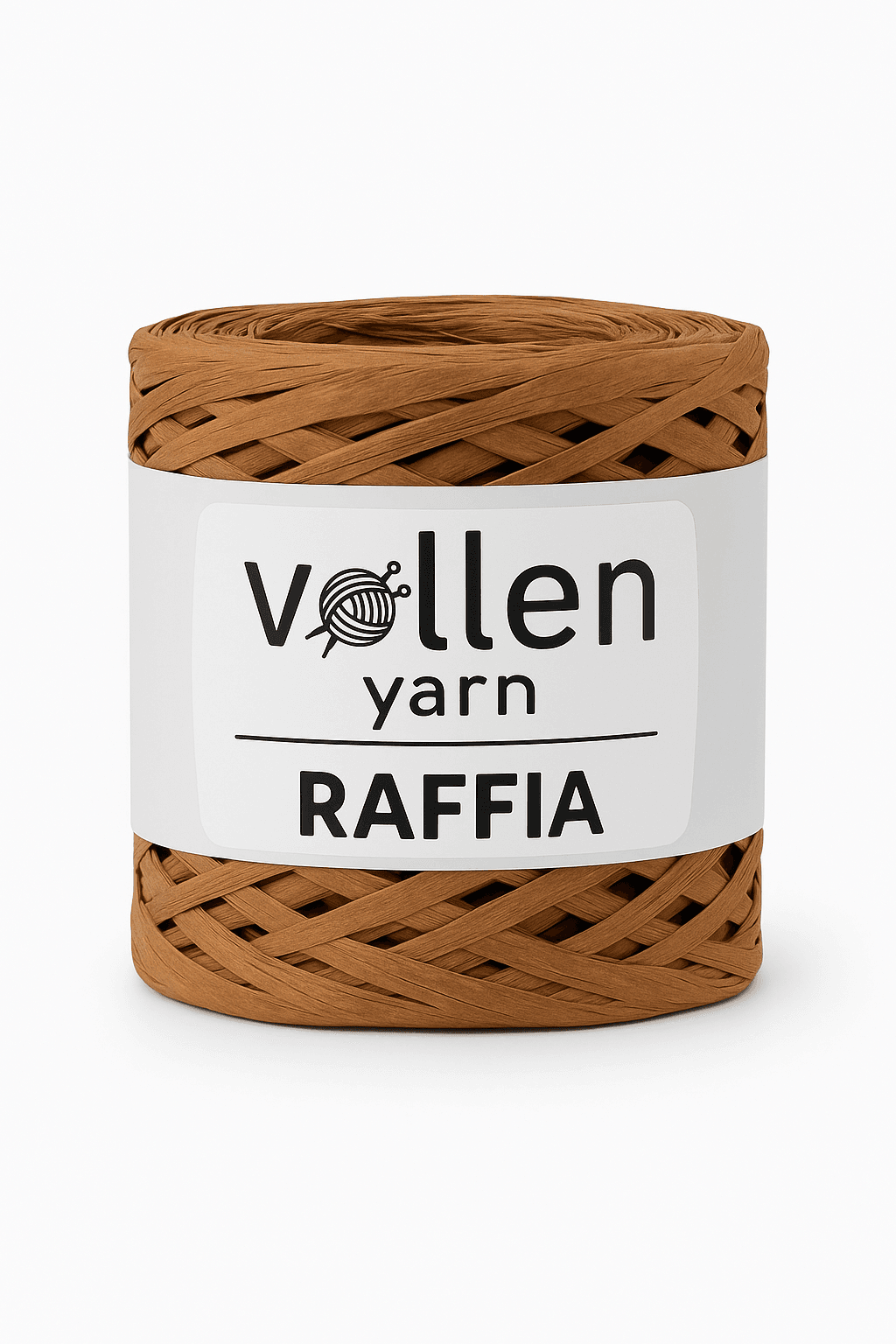 Vollen Yarn Premium Natural Raffia Rope 250Gr/400Mt - 803: Dark Coffee