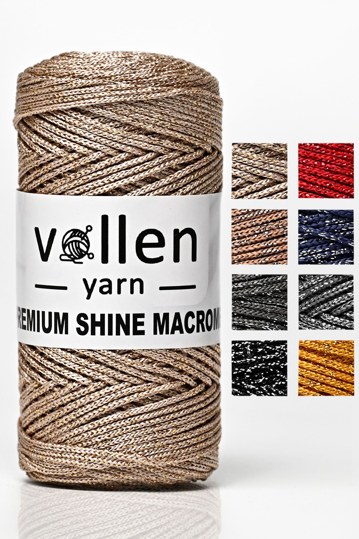  Vollen Yarn Premium Shine (Simli) Polyester Makrome 100Gr/150M ,çanta ipi,supla ipi,bileklik ipi