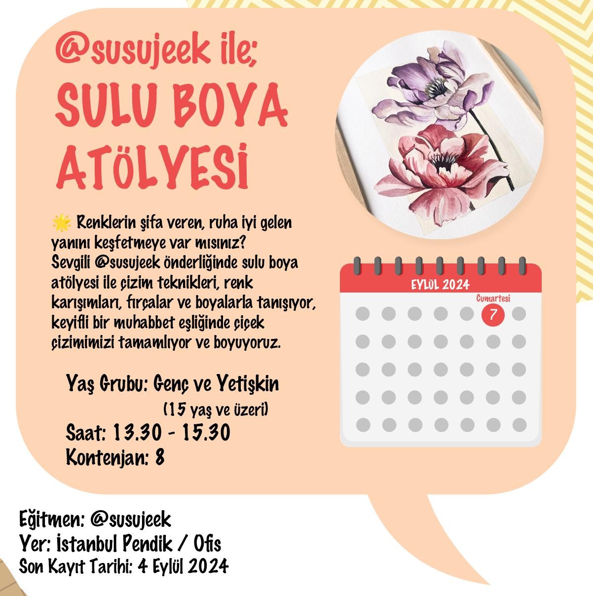 #hobiterapi Suluboya Atölyesi - Genç ve Yetişkin Grubu