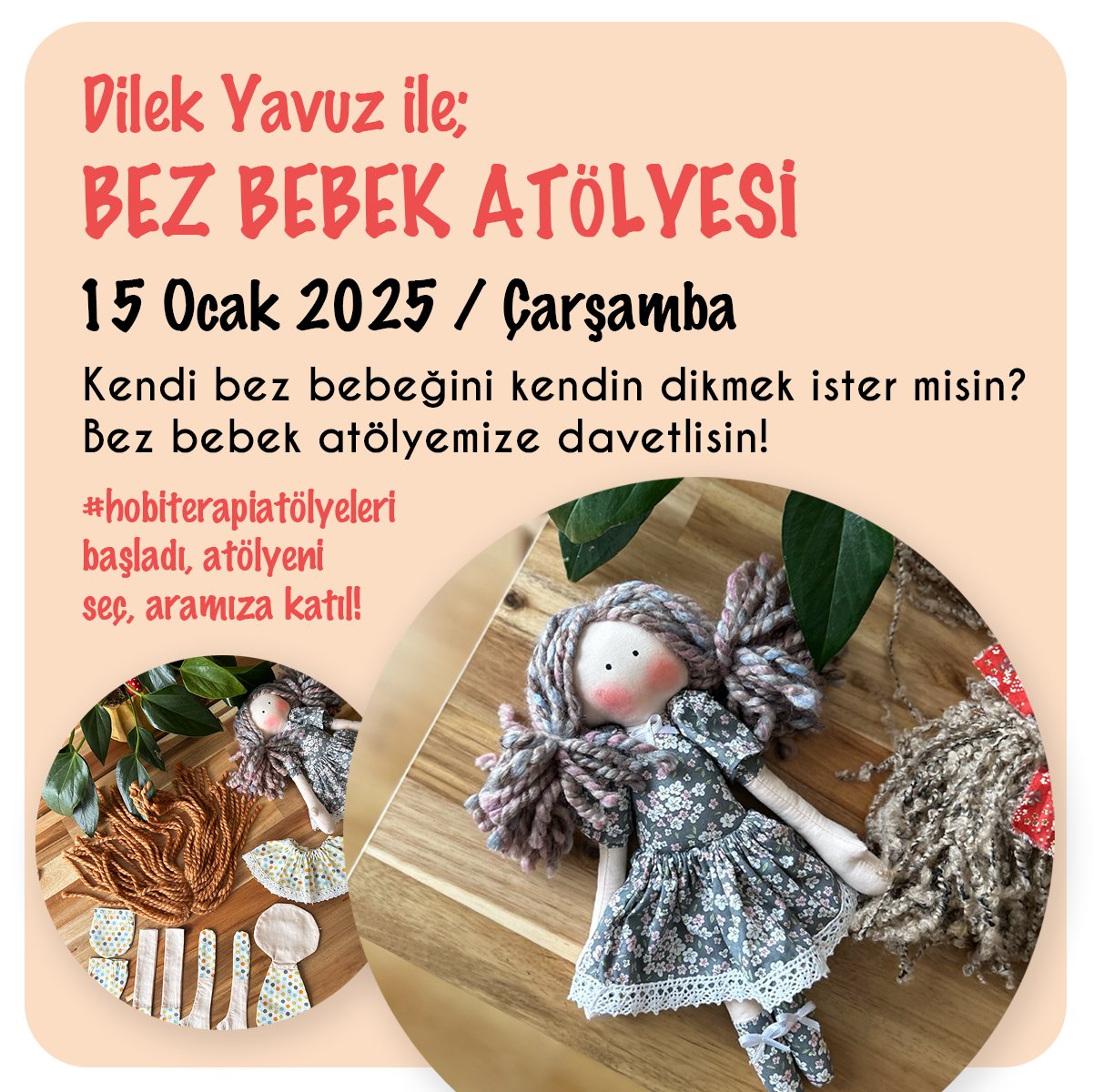 #hobiterapi Bez Bebek Atölyesi - 15 Ocak 2025