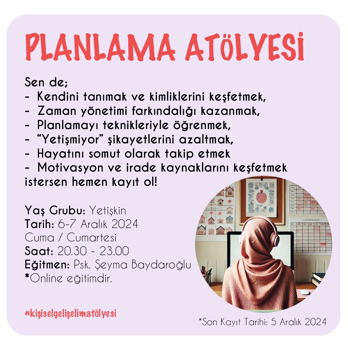 Planlama Atölyesi / 6-7 Aralık 2024 (2 Oturum)