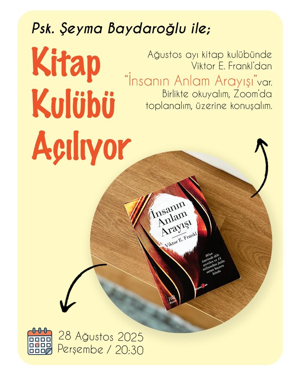Kitap Kulübü  - 28 Ağustos 2025 Perşembe (20.30 - 22.00)