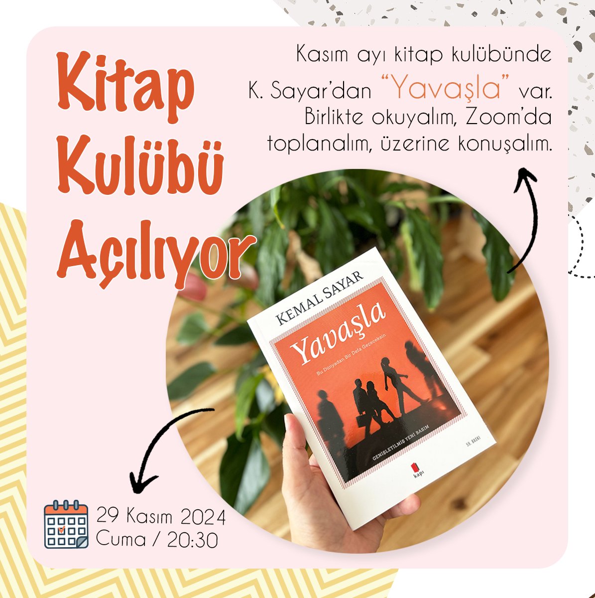 Kitap Kulübü  / 29 Kasım 2024 Cuma (20.30 - 22.00)