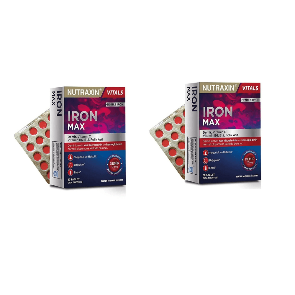 Nutraxin Iron Max 17 Mg 30 Tablet(2adet)