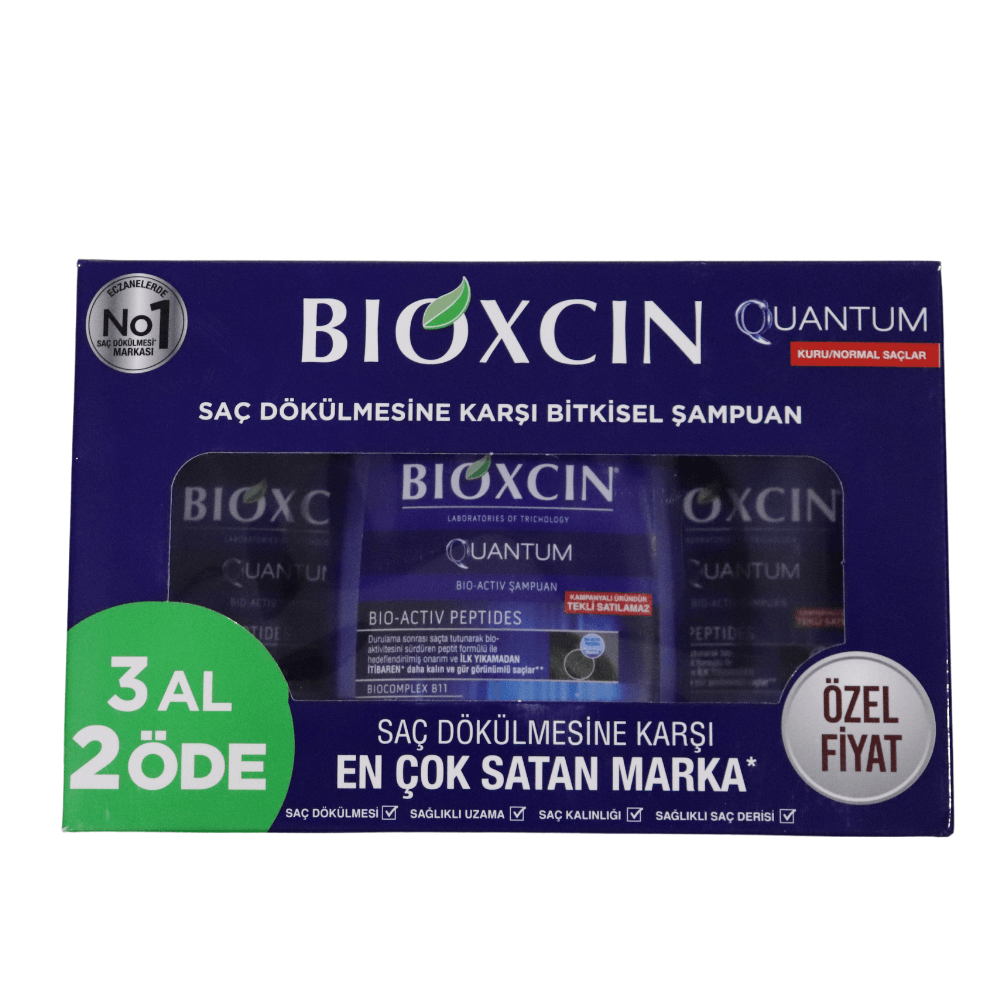 Bioxcin Quantum Kuru ve Normal Saçlar İçin Şampuan 300 ml - 3 Al 2 Öde