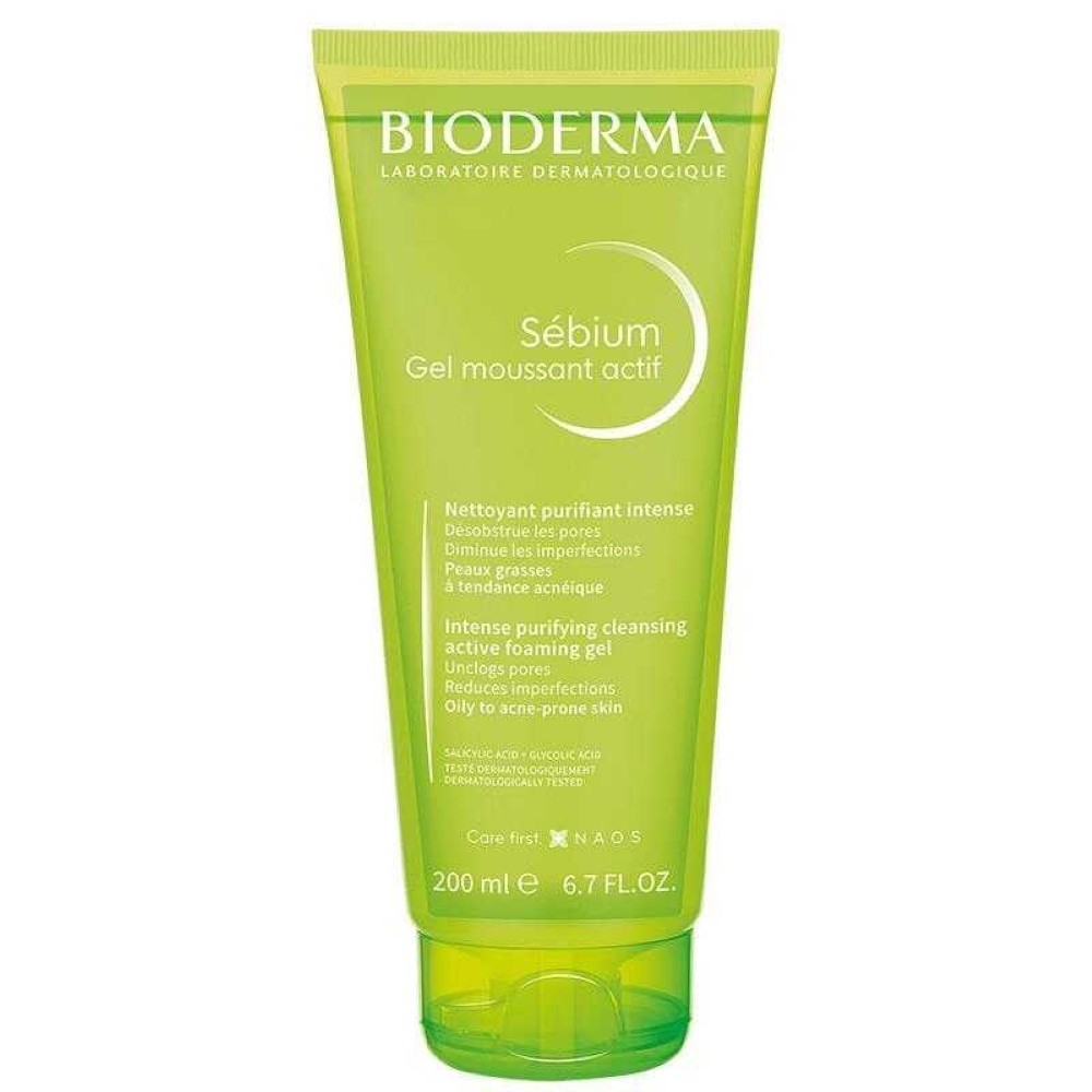 Bioderma Sebium Gel Moussant Actif x 200 ml