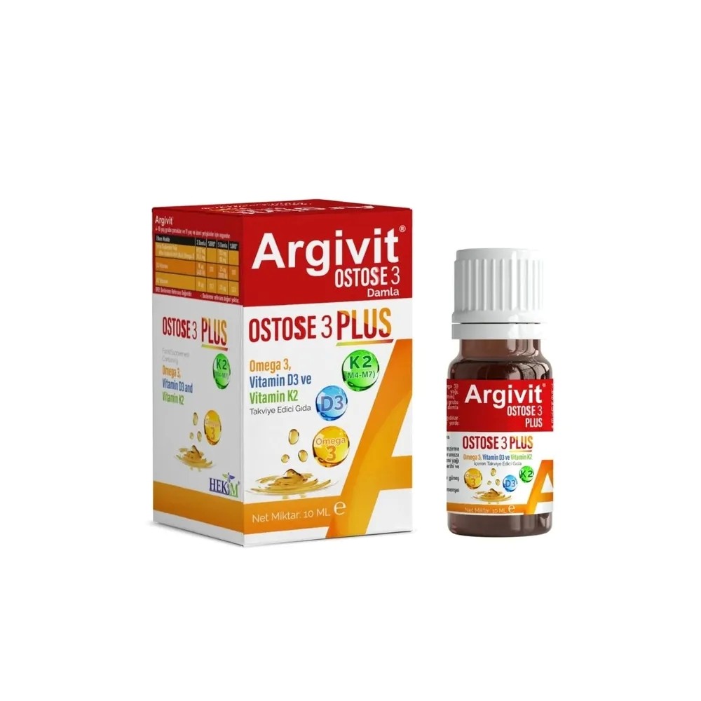 Argivit Ostosse3 Kids Omega-3 ve Vitamin D3 İçeren Takviye Edici Gıda 10 ml