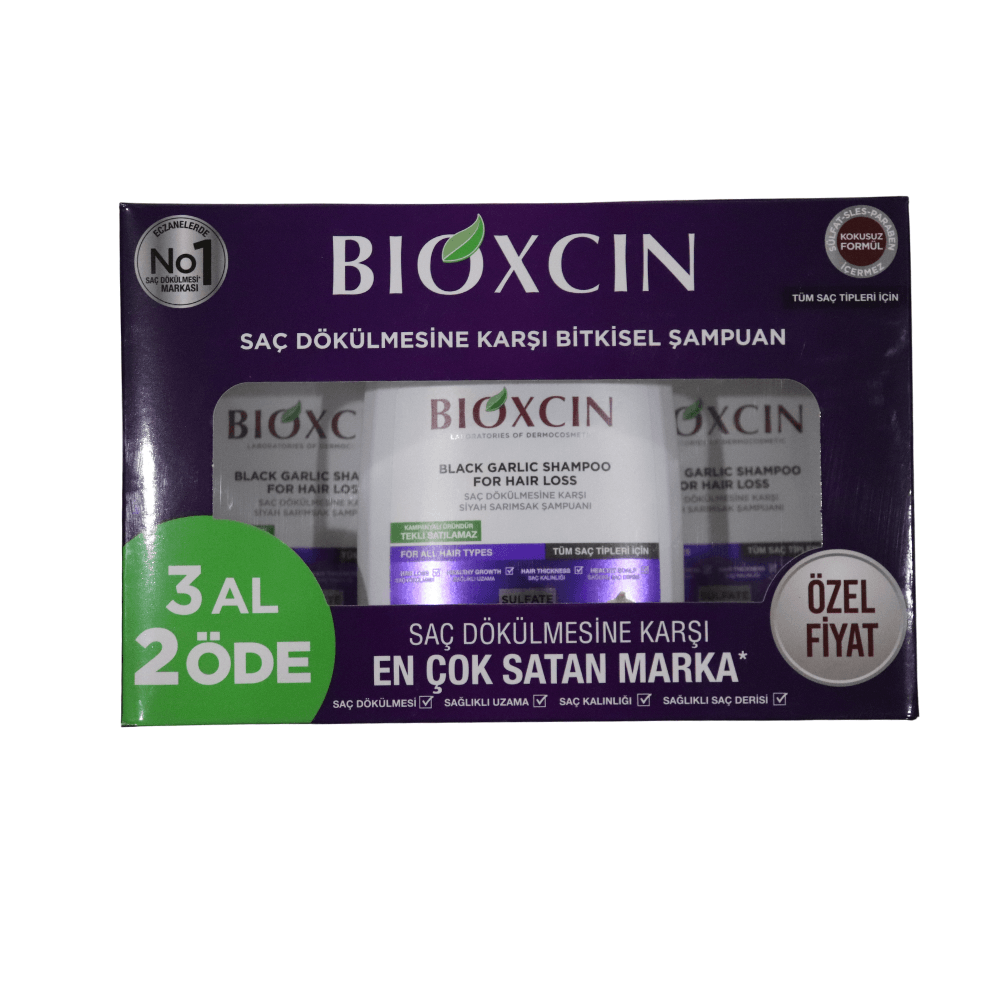 Bioxcin Siyah Sarımsak Şampuanı 300 ml - 3 Al 2 Öde