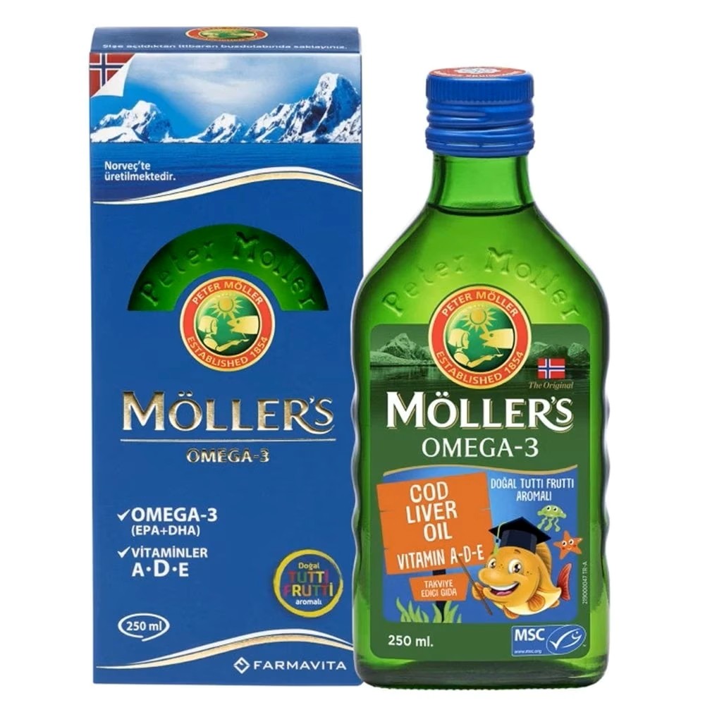 Möller's Omega-3 Balık Yağı Şurubu Tutti Frutti 250 ml