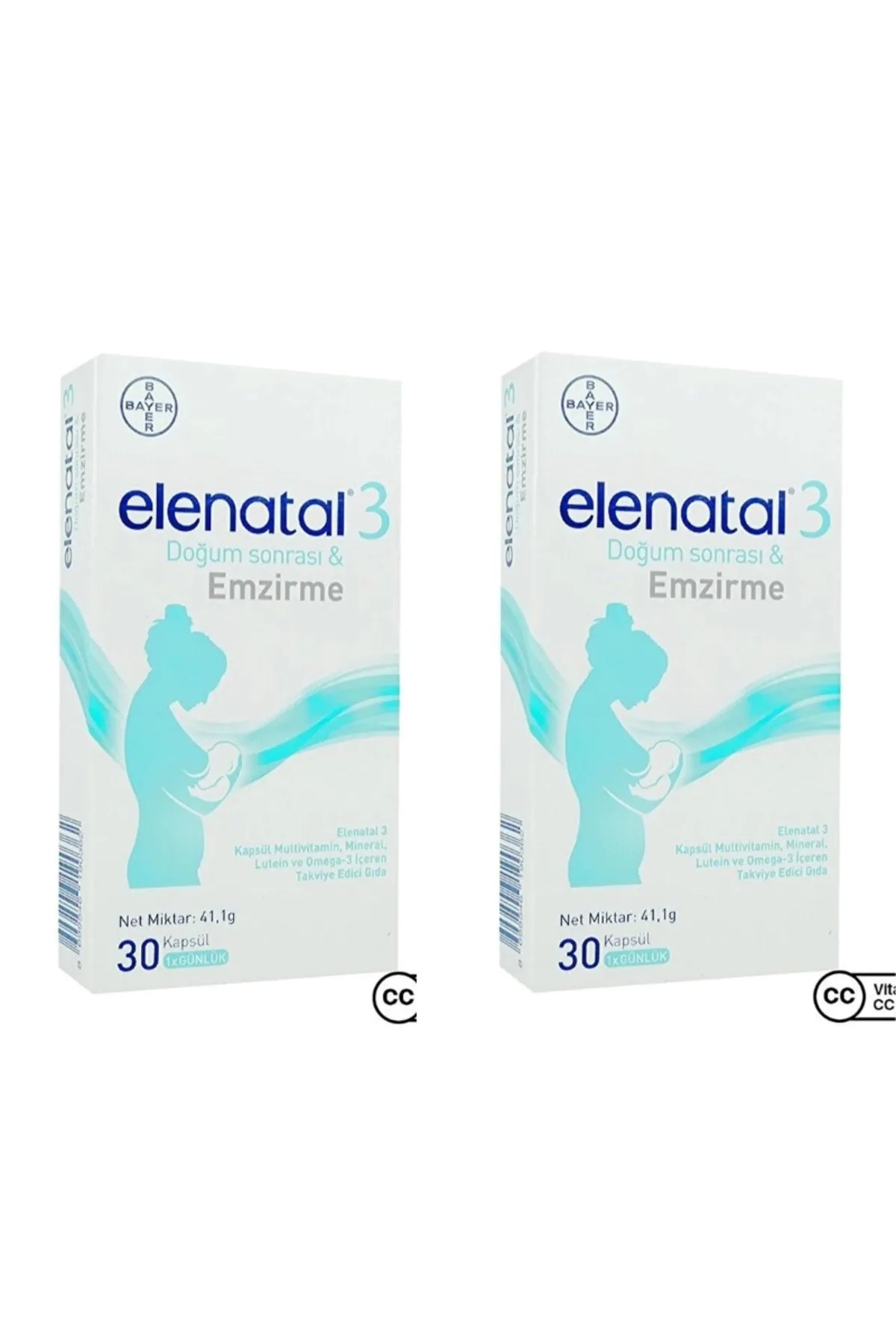 Elenatal 3 Takviye Edici Gıda 30 Tablet (2ADET)