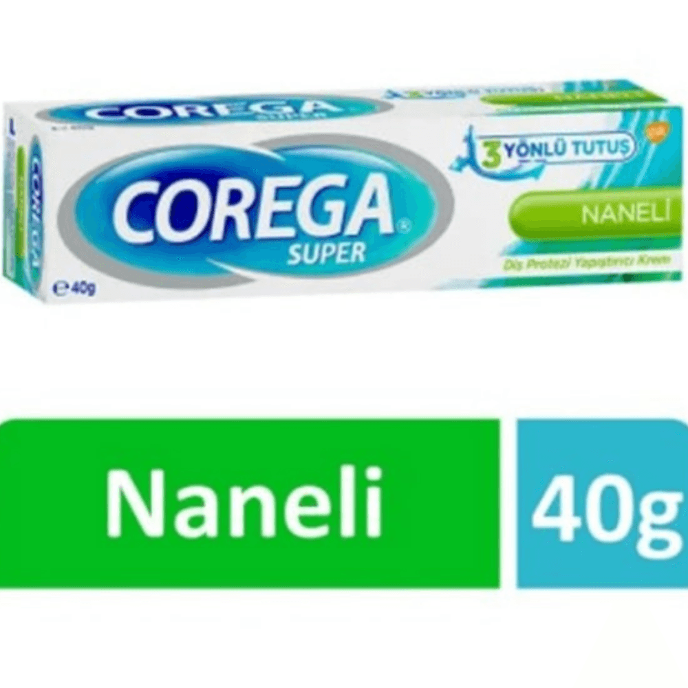 Corega Süper Protez Yapıştırıcı Naneli Krem 40 gr