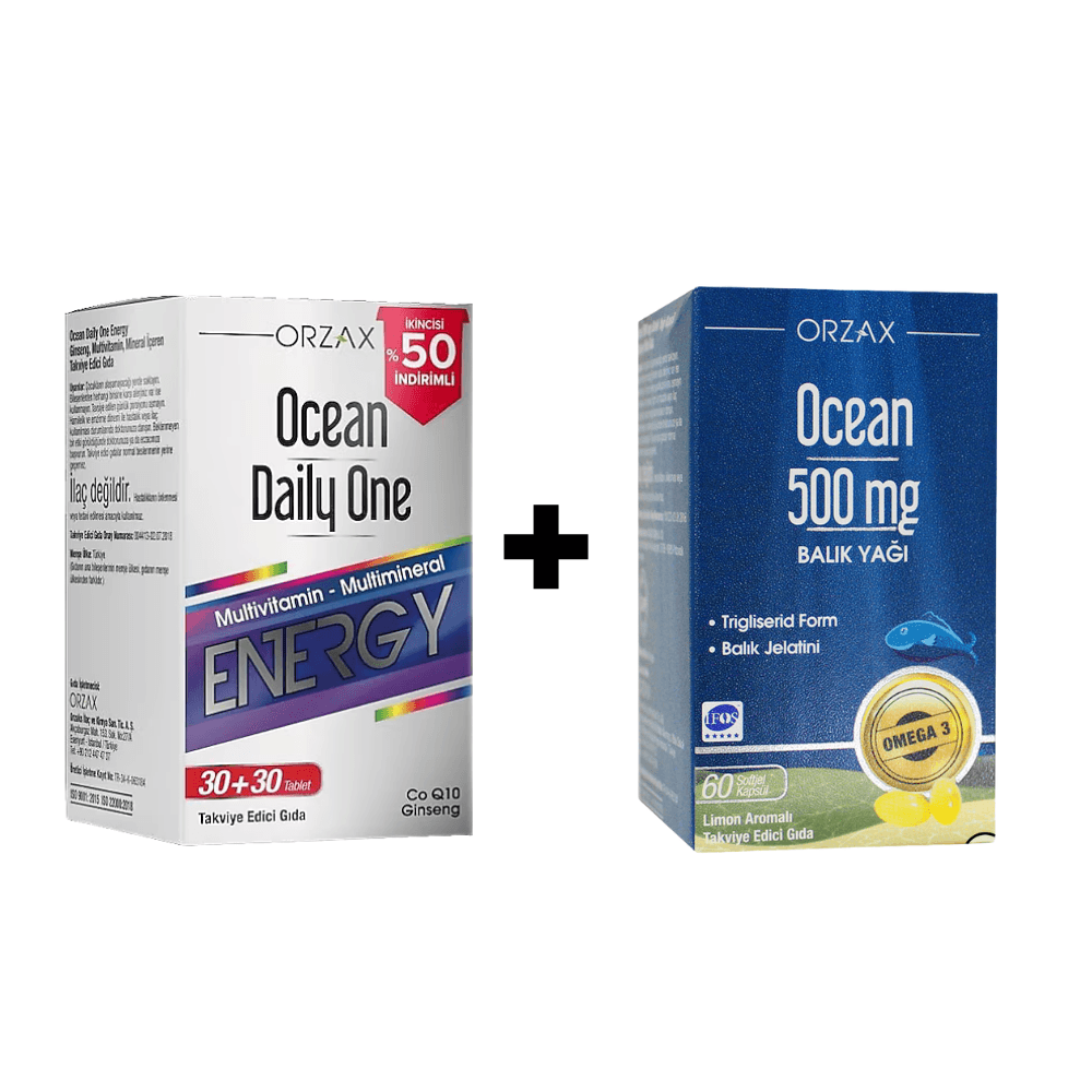 Ocean Daily One 60 Tablet + Ocean Omega 3 Balık Yağı 500 mg 60 Kapsül