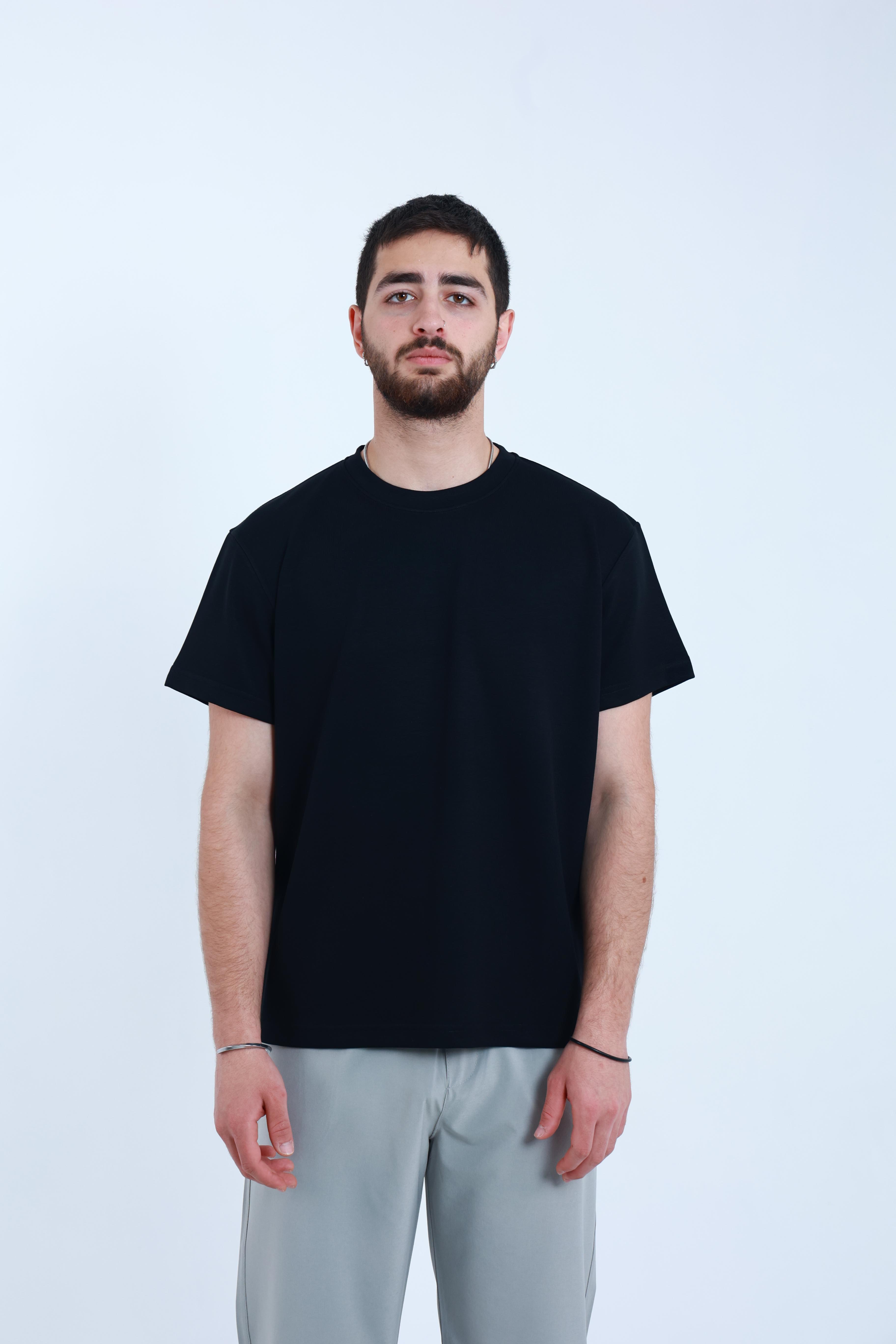 Modal Regular T-Shirt Siyah