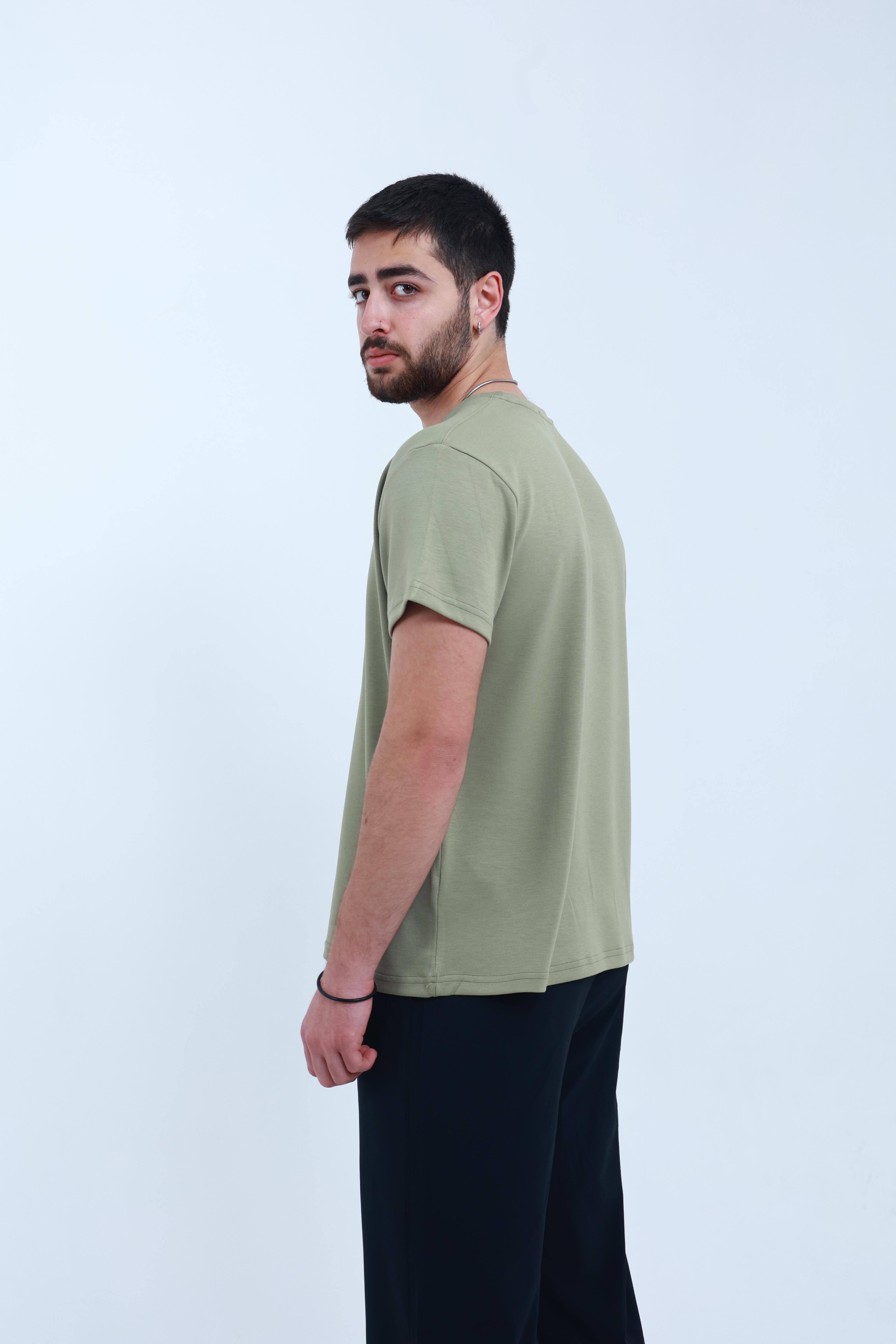 Modal Regular T-Shirt Yeşil