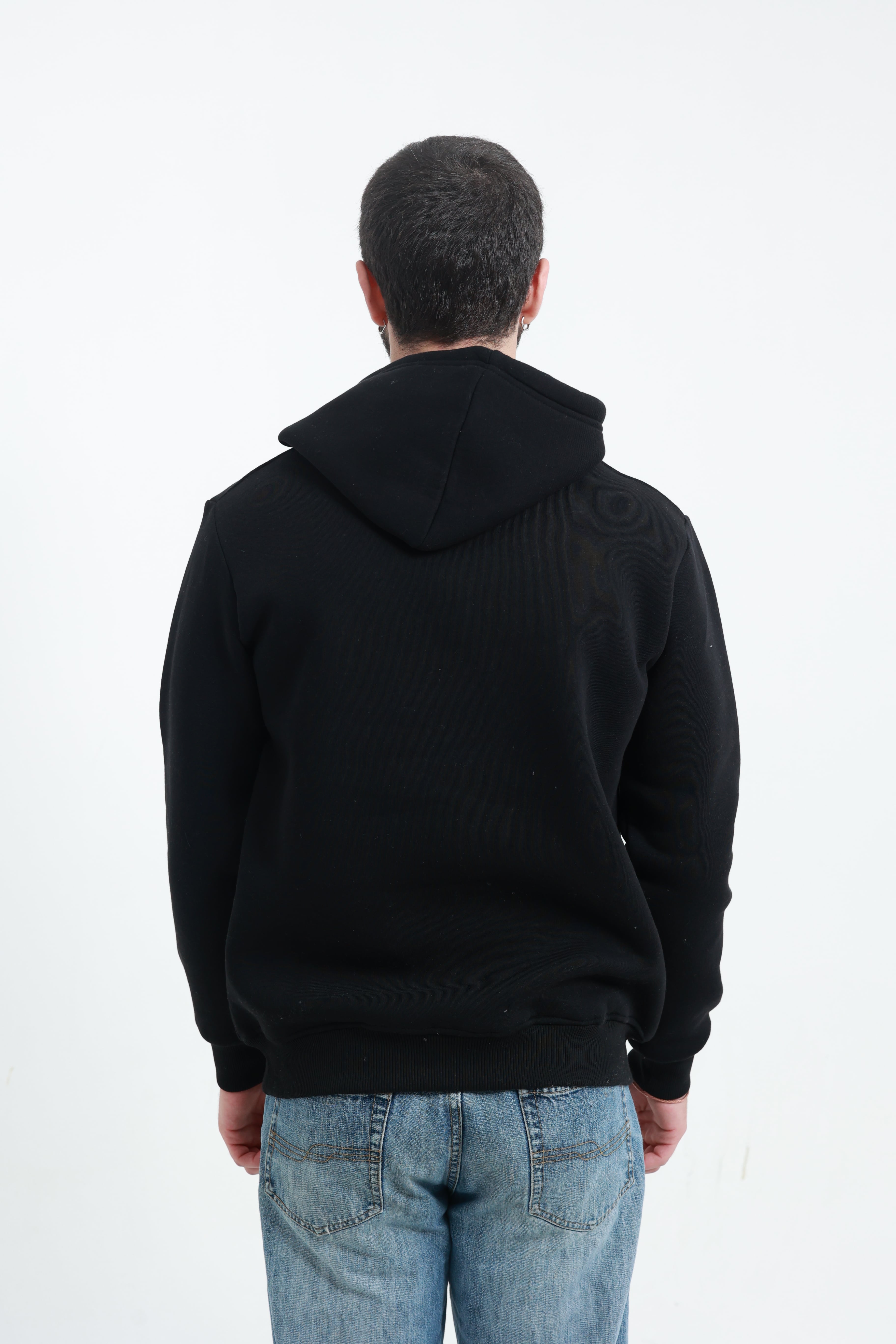 Erkek Yandan Cepli Sweatshirt Siyah