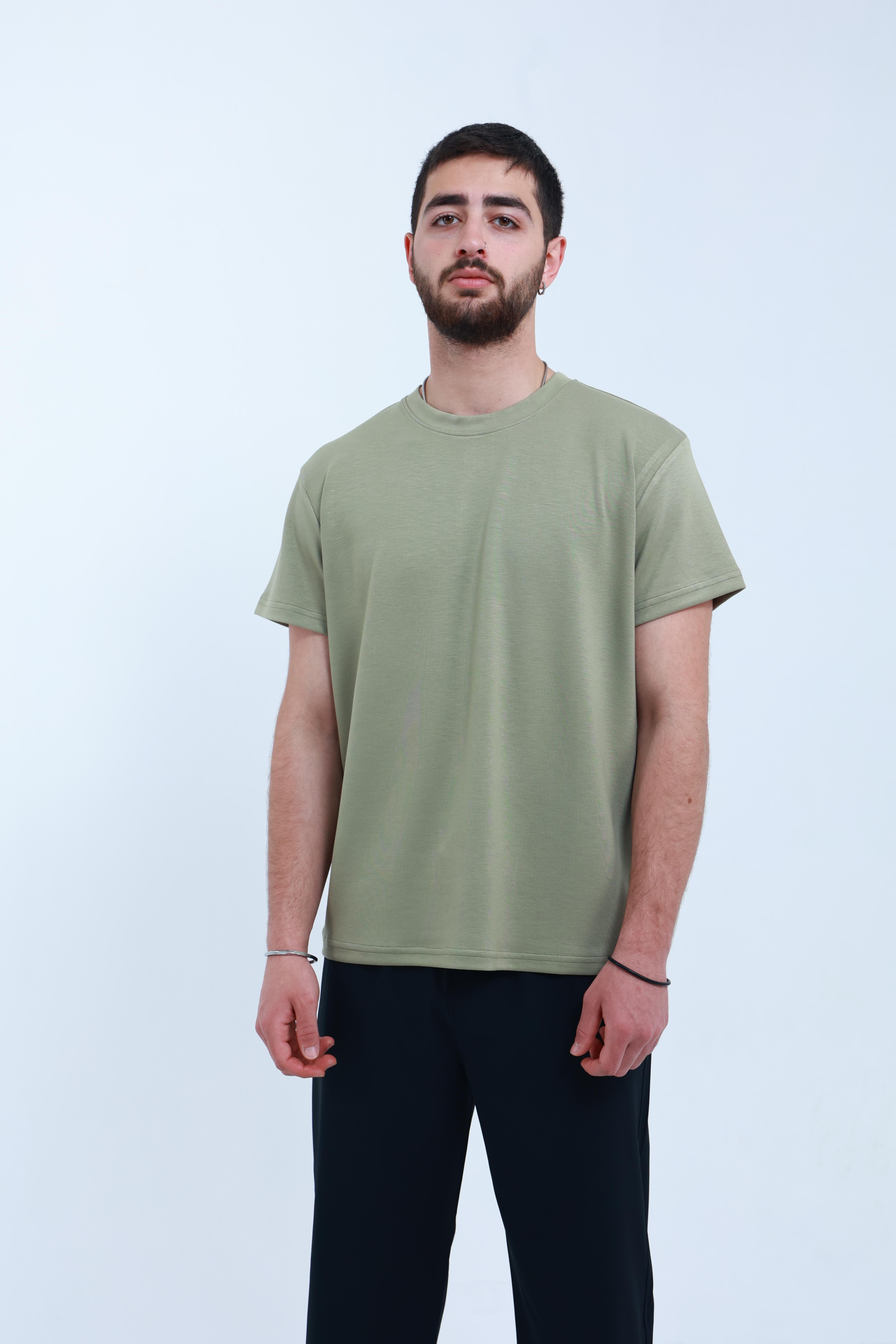 Modal Regular T-Shirt Yeşil
