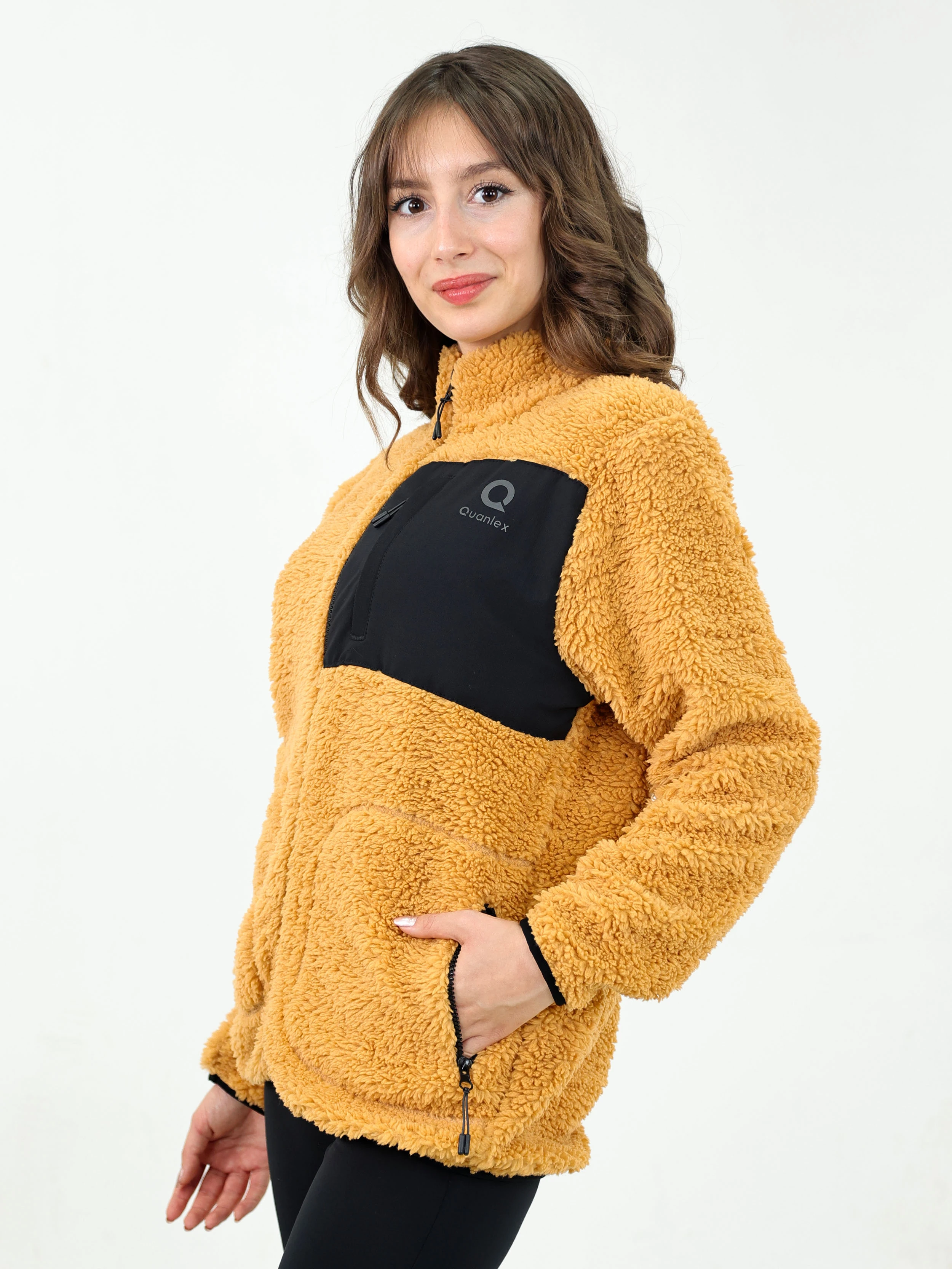 Kiremit Kadın Kuzu Welsoft Polar Ceket