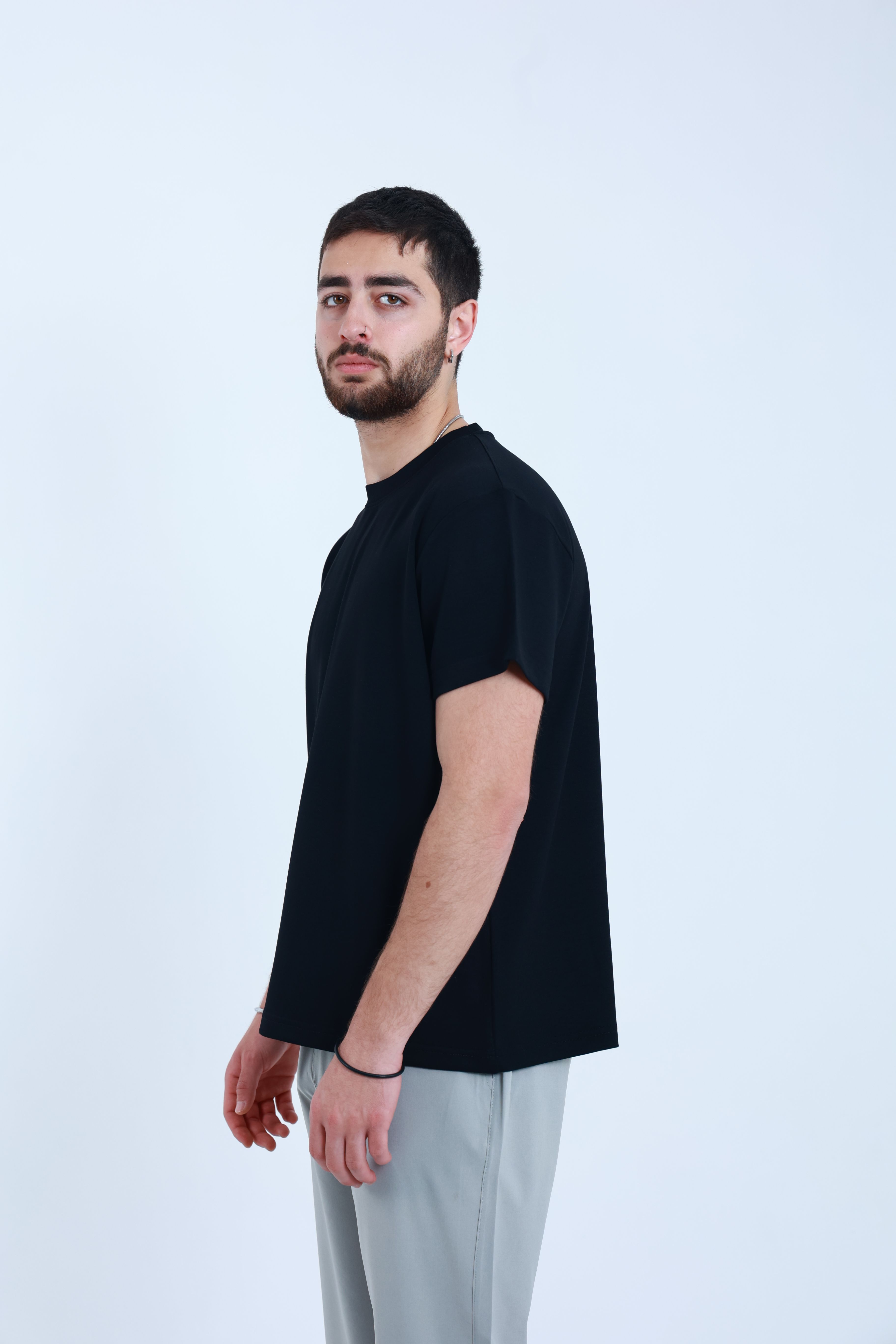 Modal Regular T-Shirt Siyah