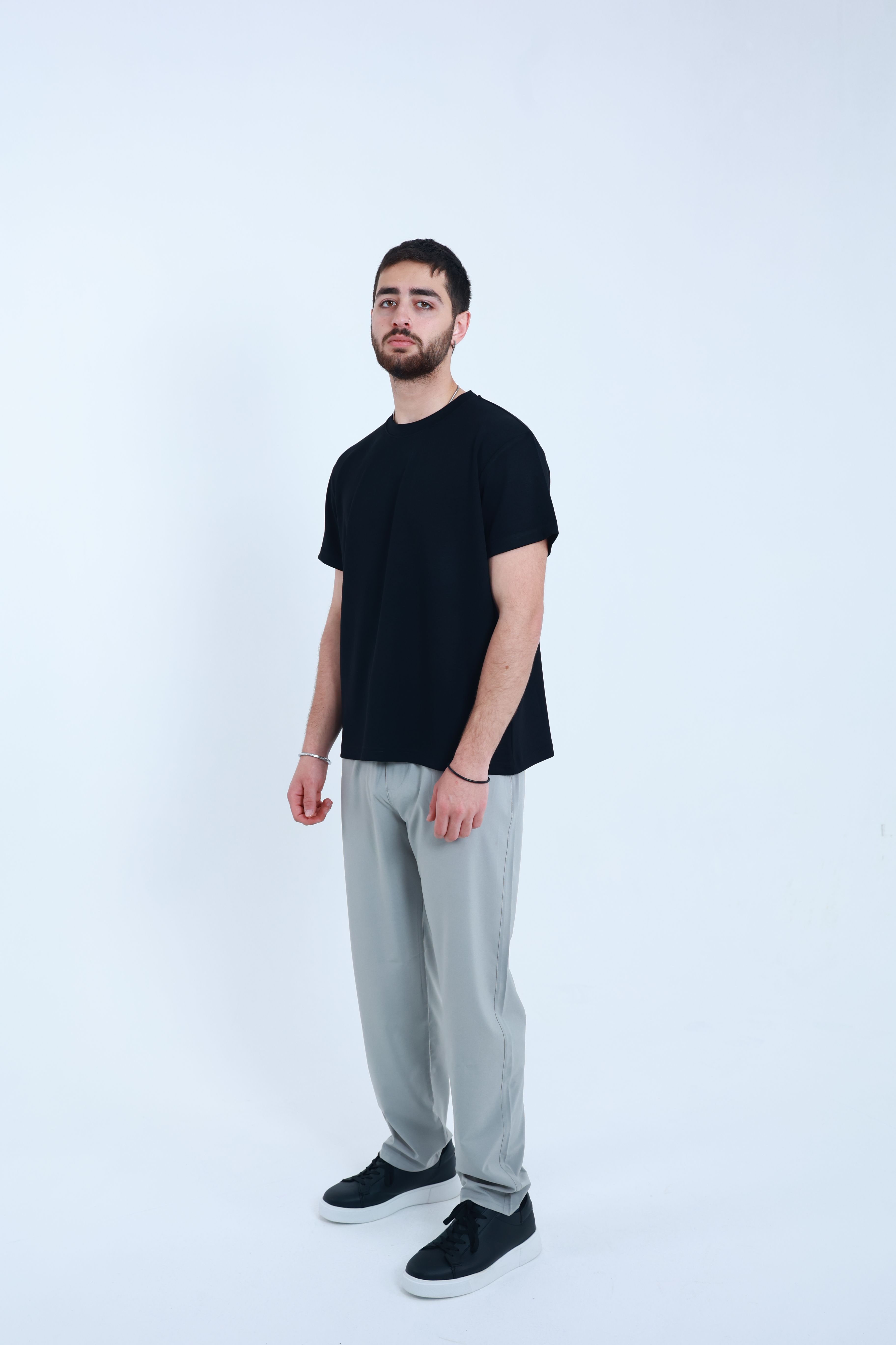 Modal Regular T-Shirt Siyah