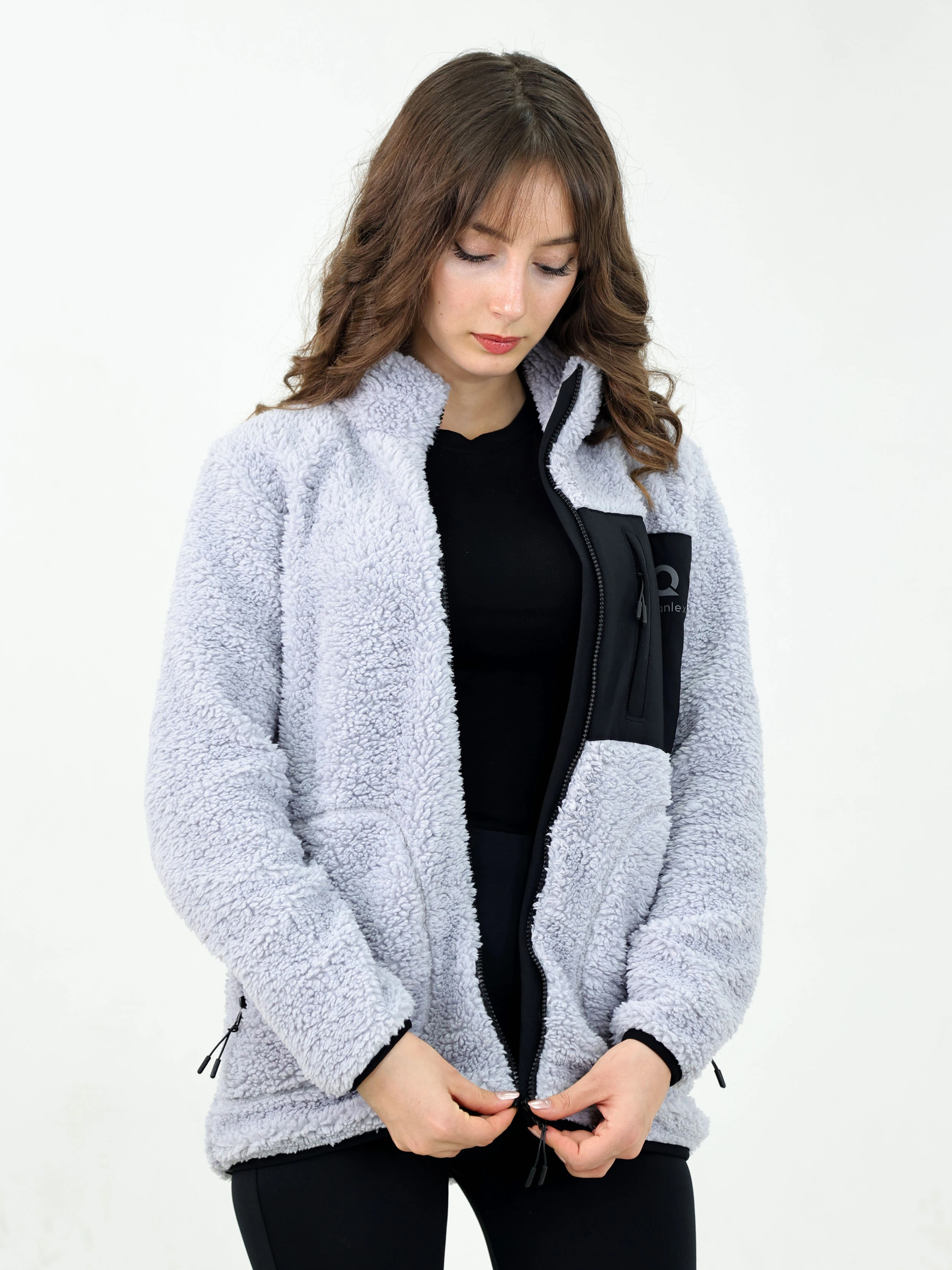 Gri Kadın Kuzu Welsoft Polar Ceket