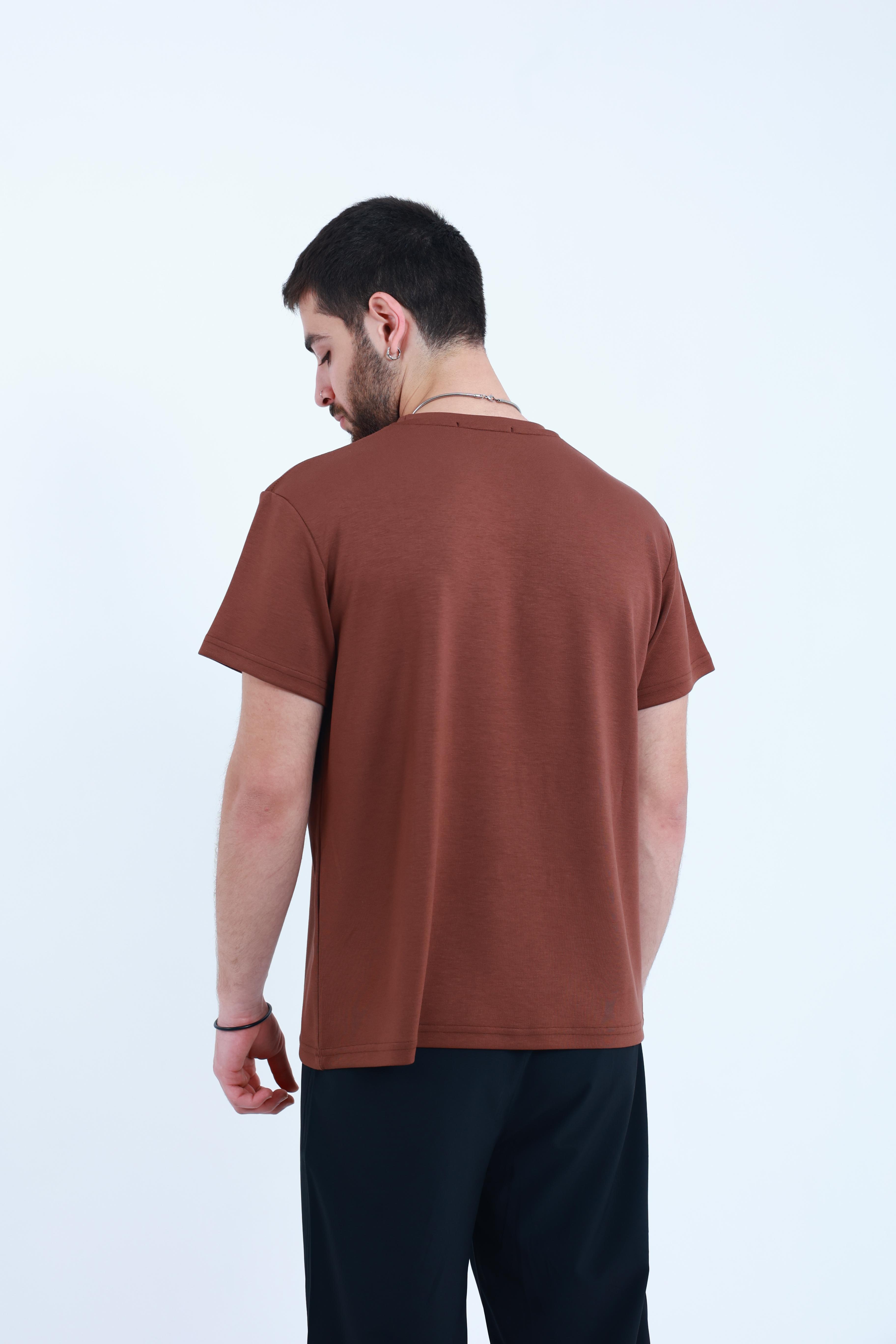 Modal Regular T-Shirt Kahverengi