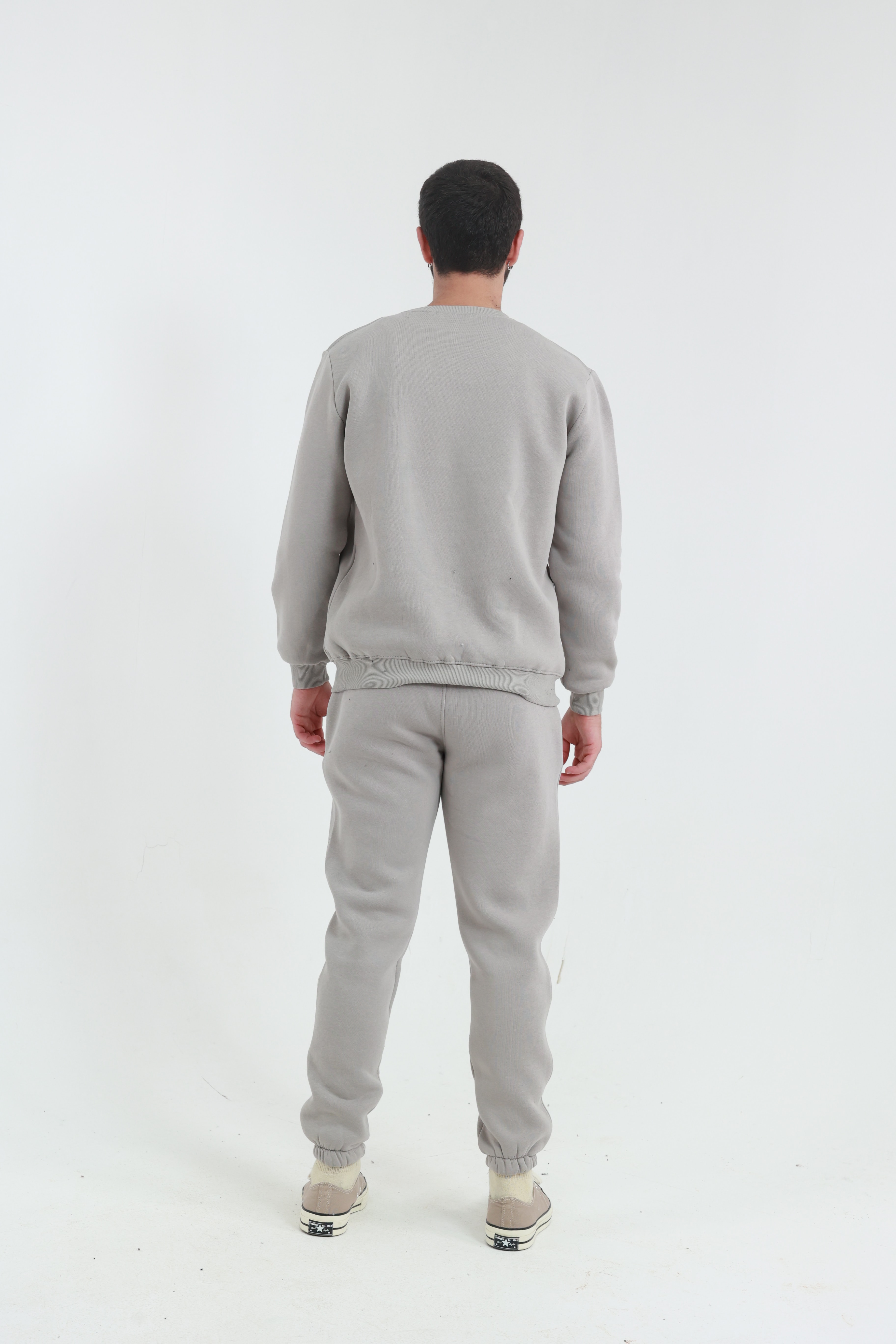 Taş Penye Regular Fit Bisiklet Yaka 3 İplik Eşofman Takım