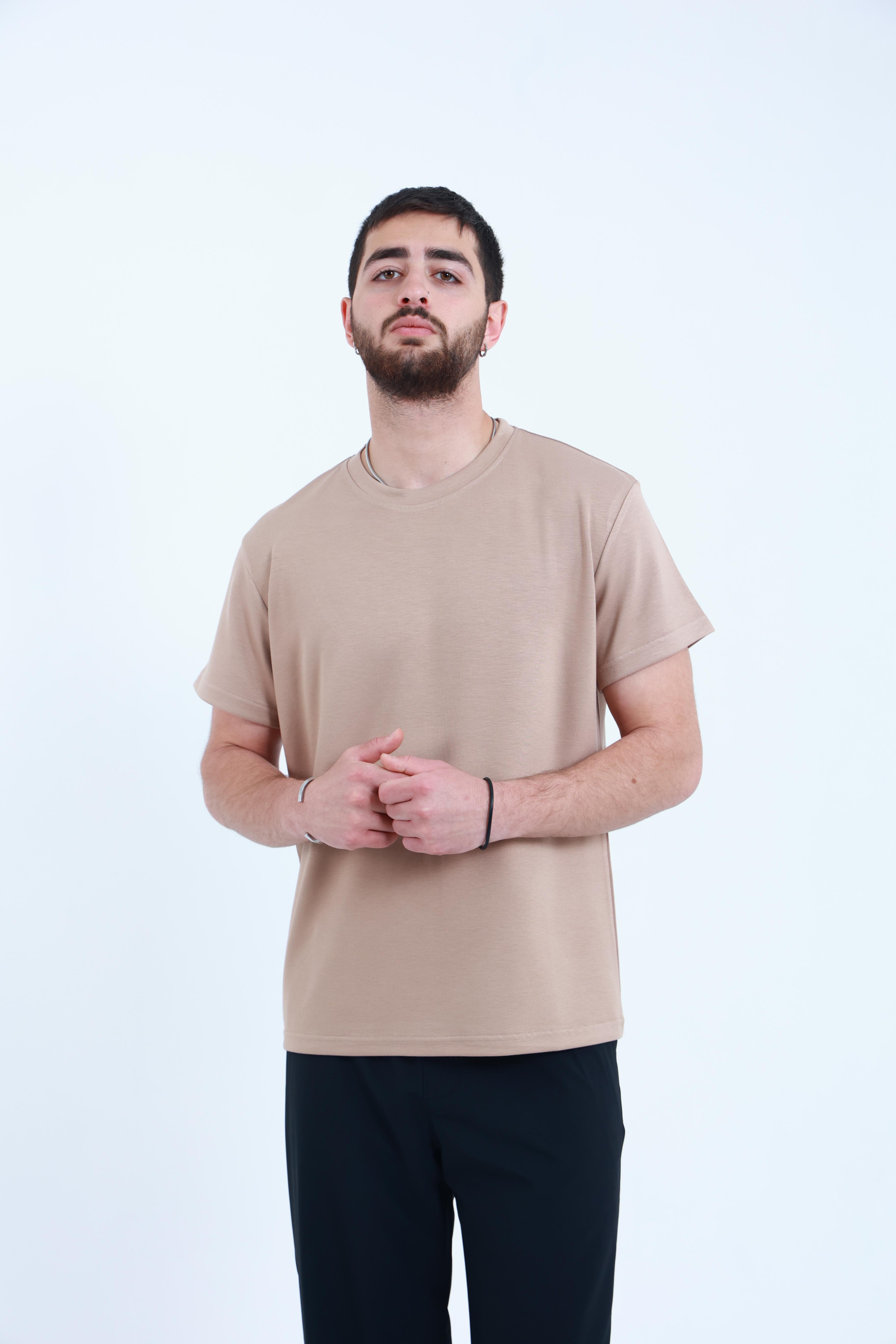 Modal Regular T-Shirt Bej