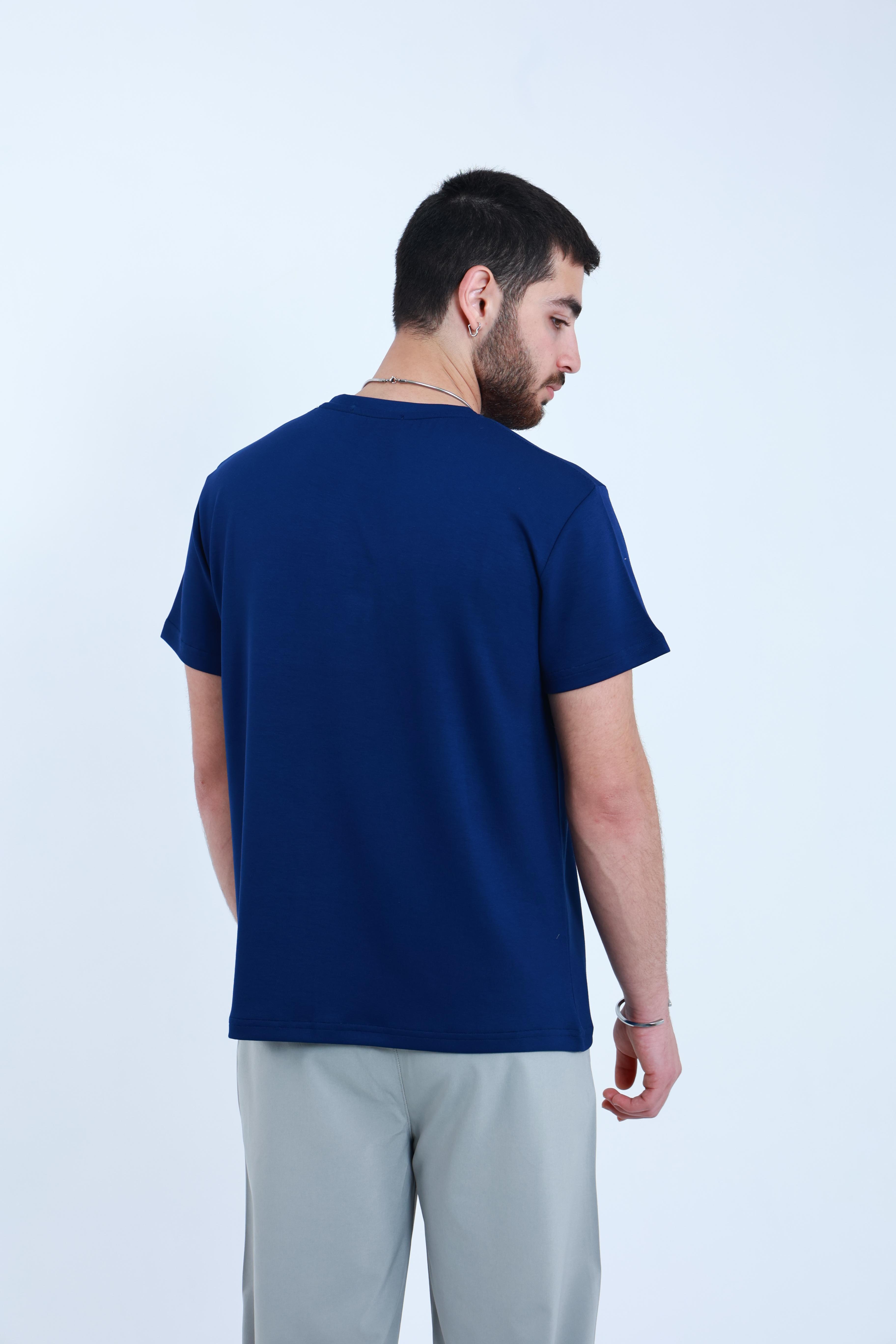 Modal Regular T-Shirt Mavi
