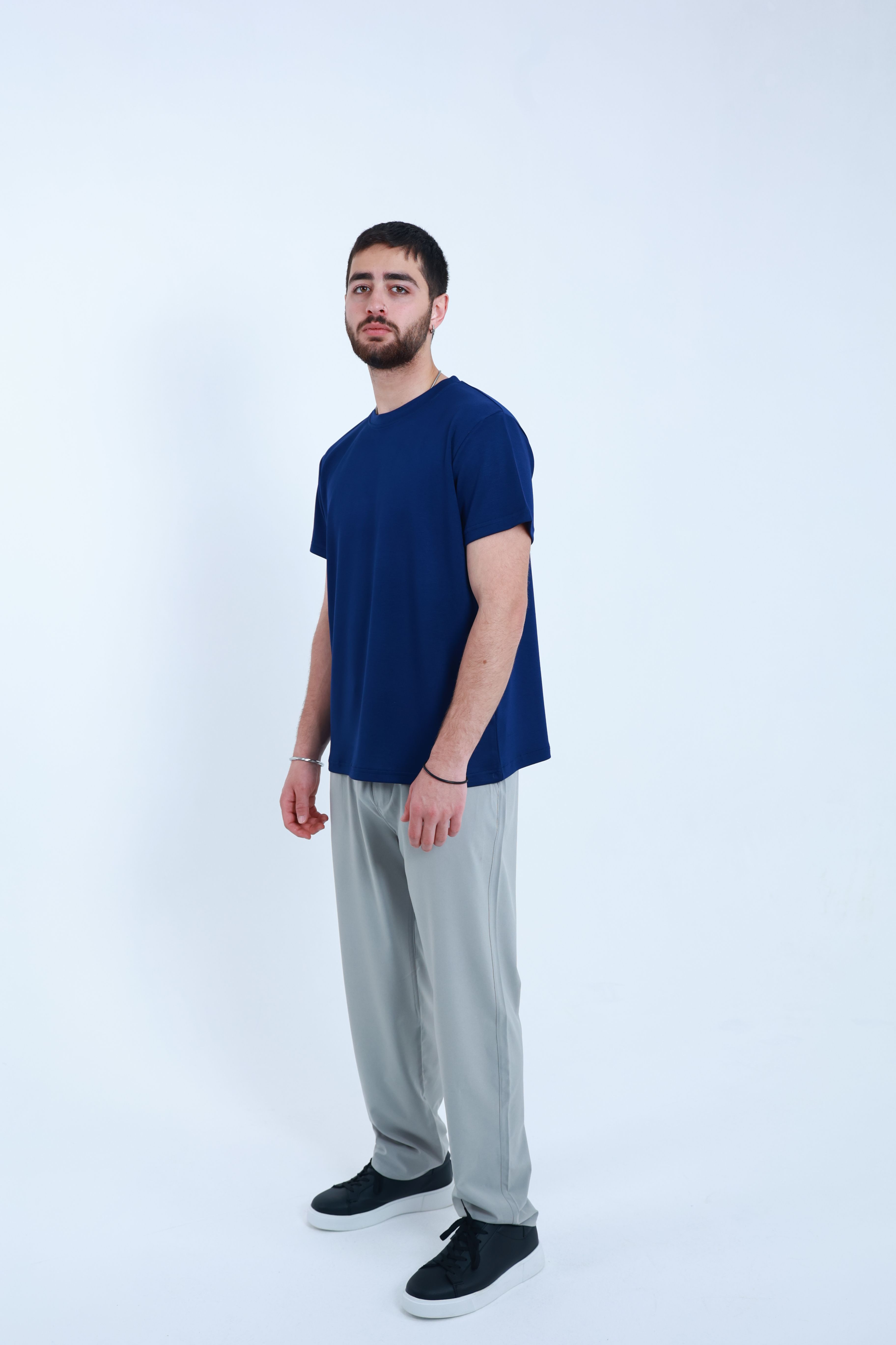 Modal Regular T-Shirt Mavi