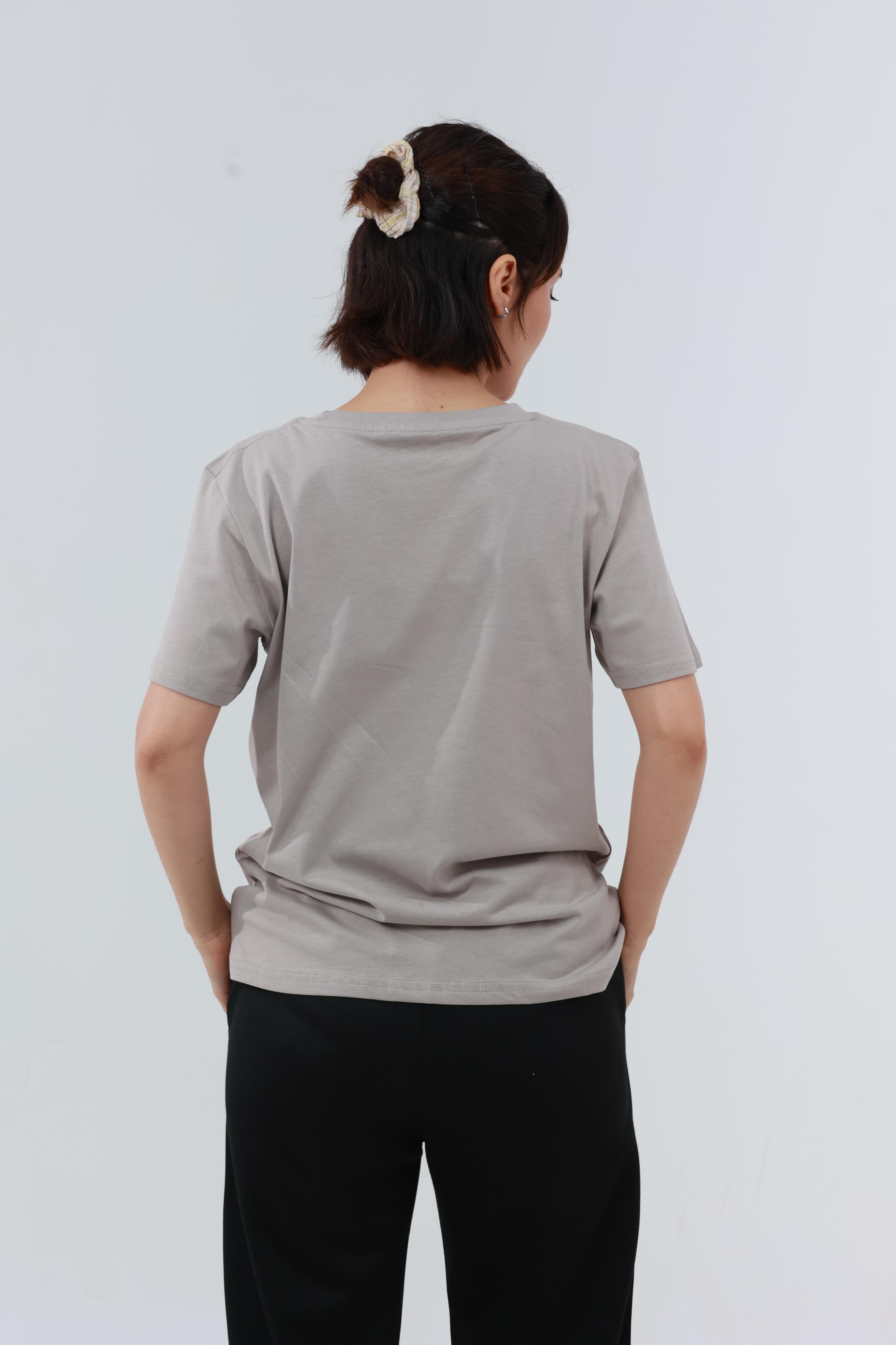 Kadın Penye Regular T-Shirt Bej