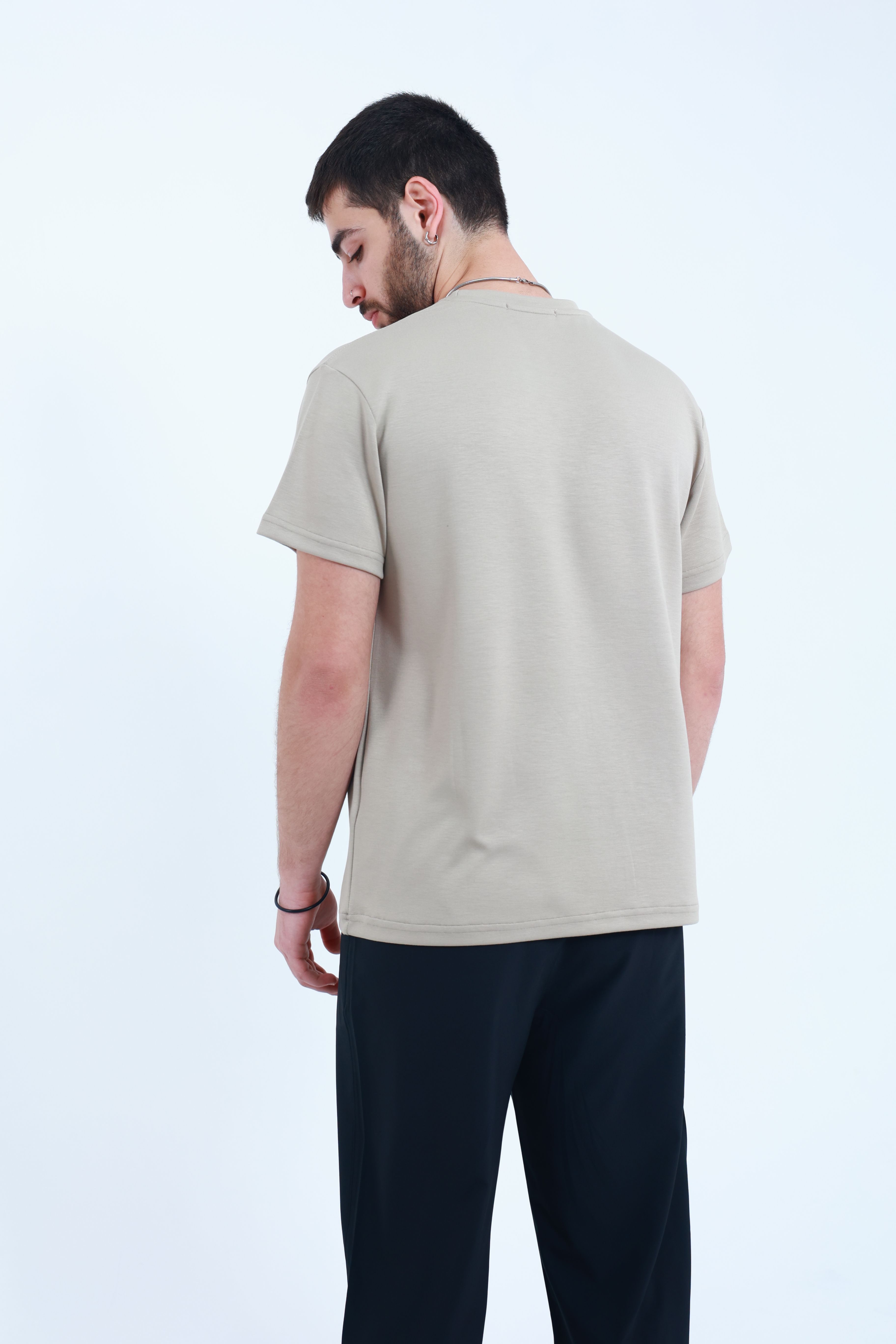 Modal Regular T-Shirt Taş