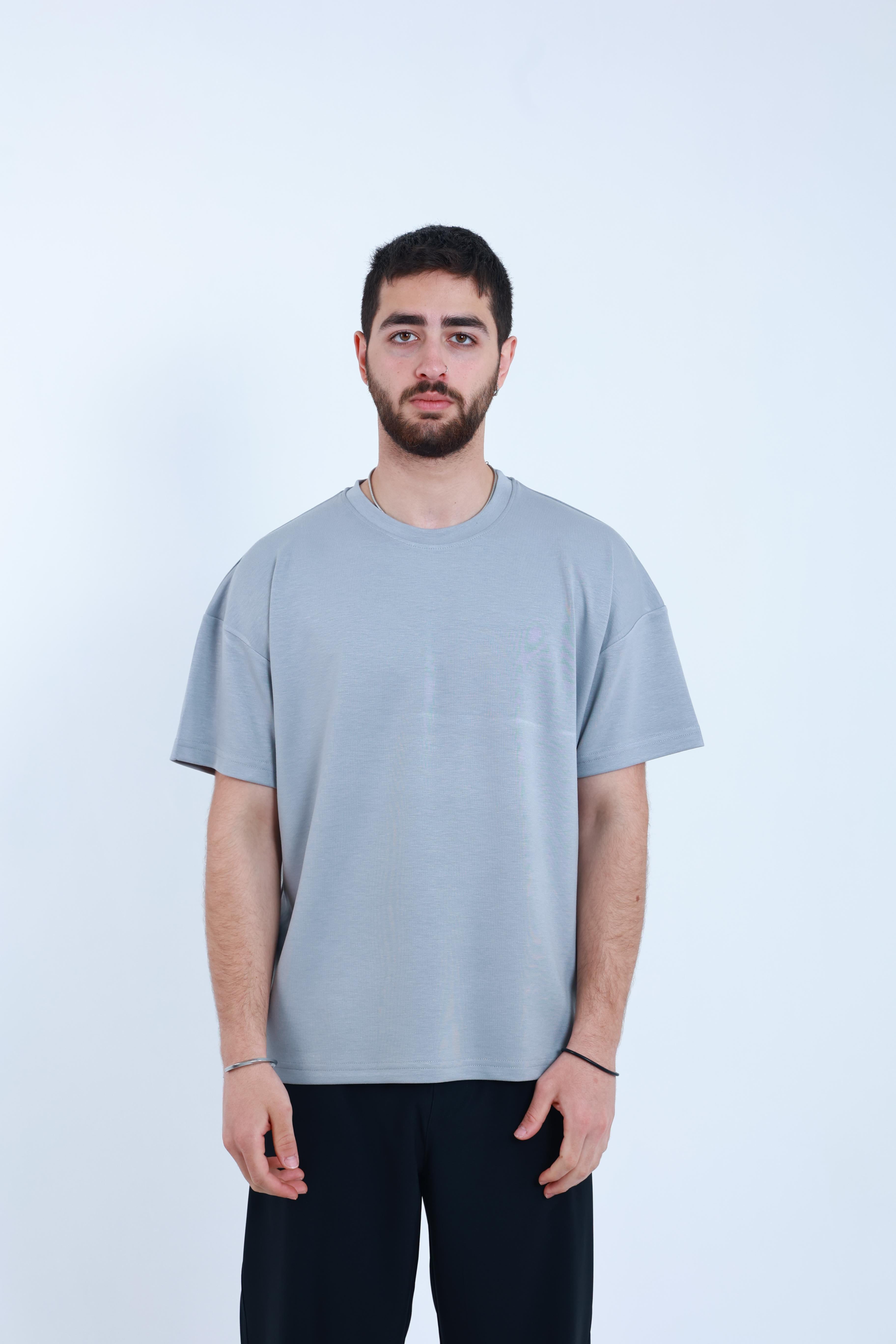 Modal Oversized T-Shirt Gri