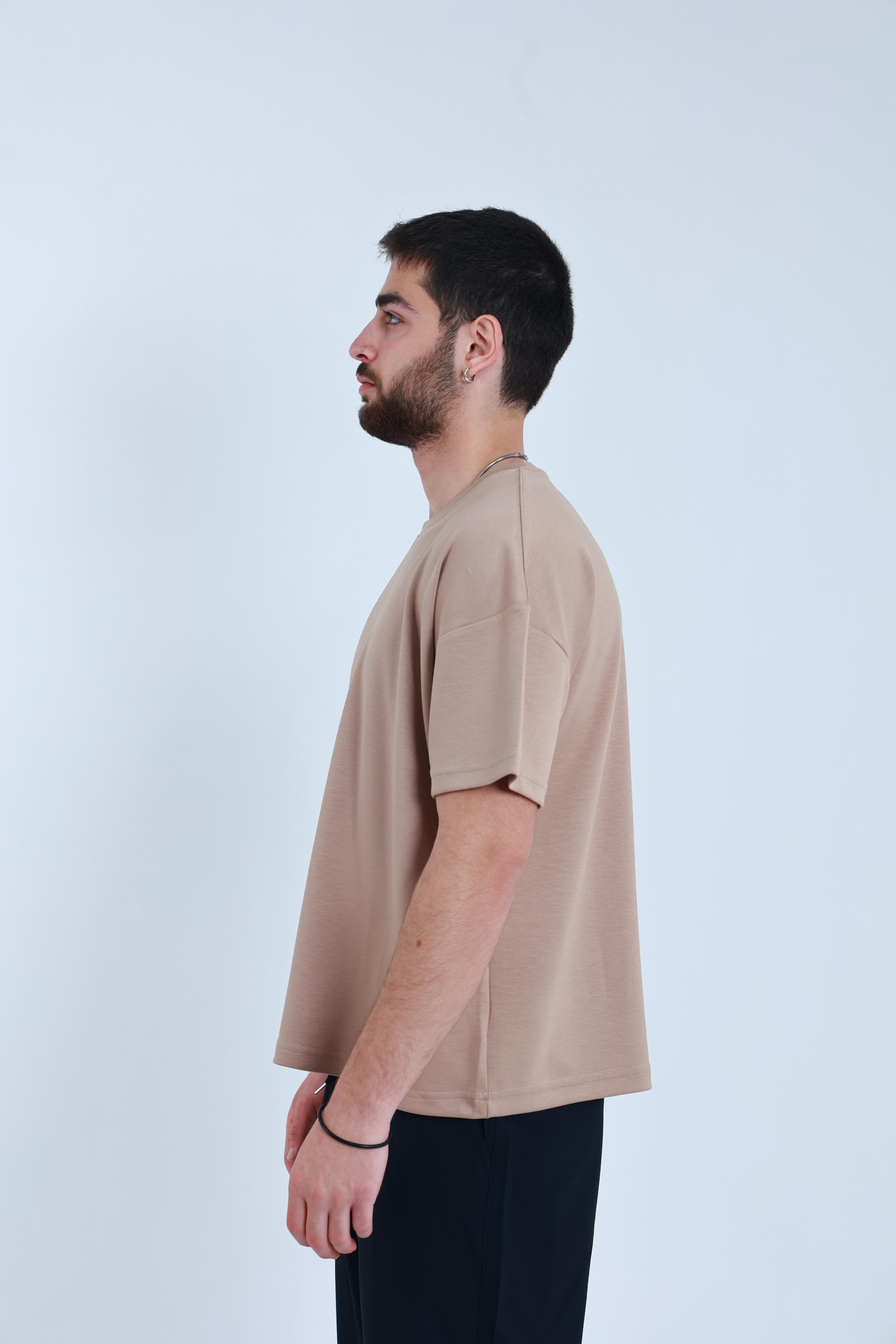 Modal Oversized T-shirt Bej