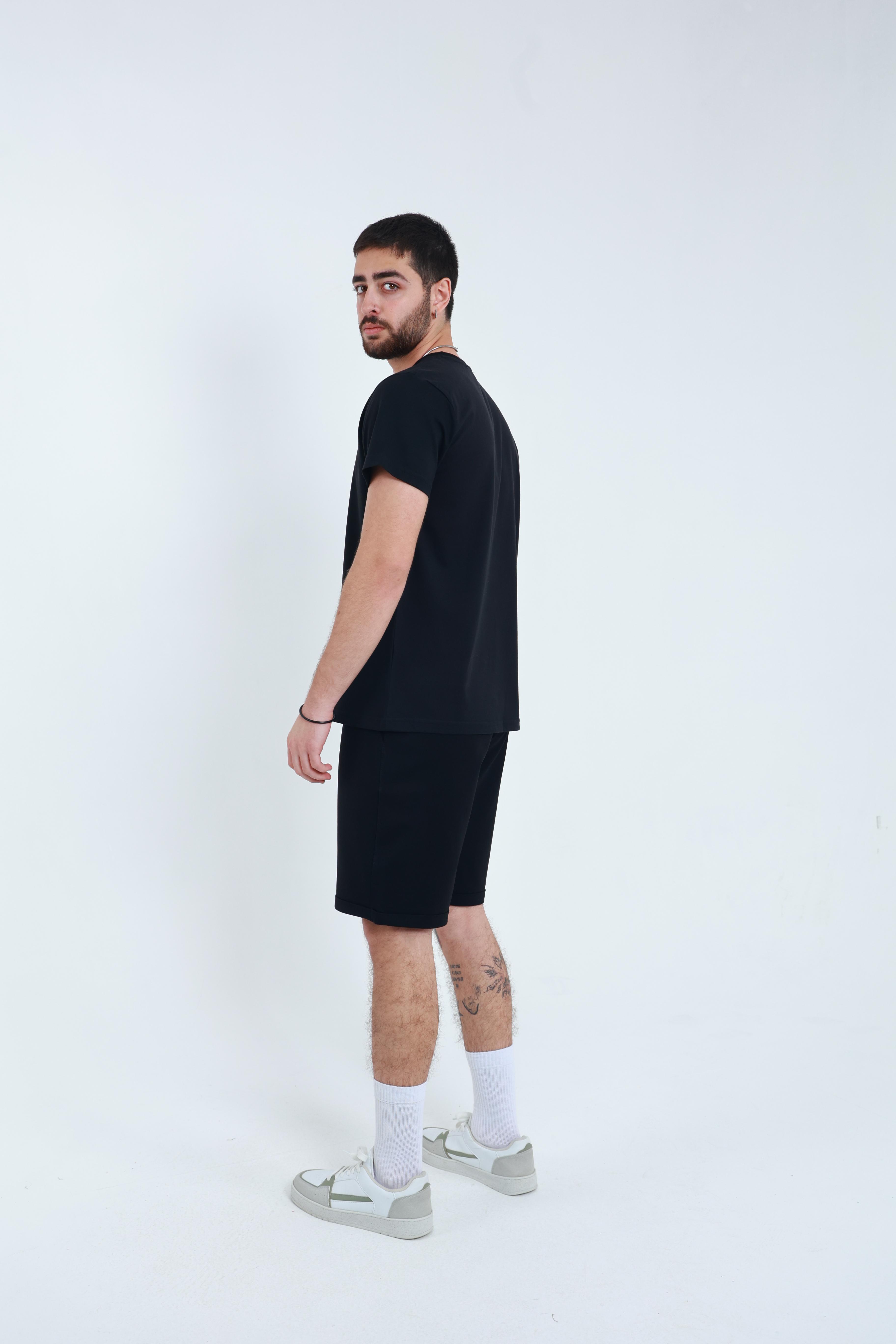 Şort T-Shirt Takım Siyah
