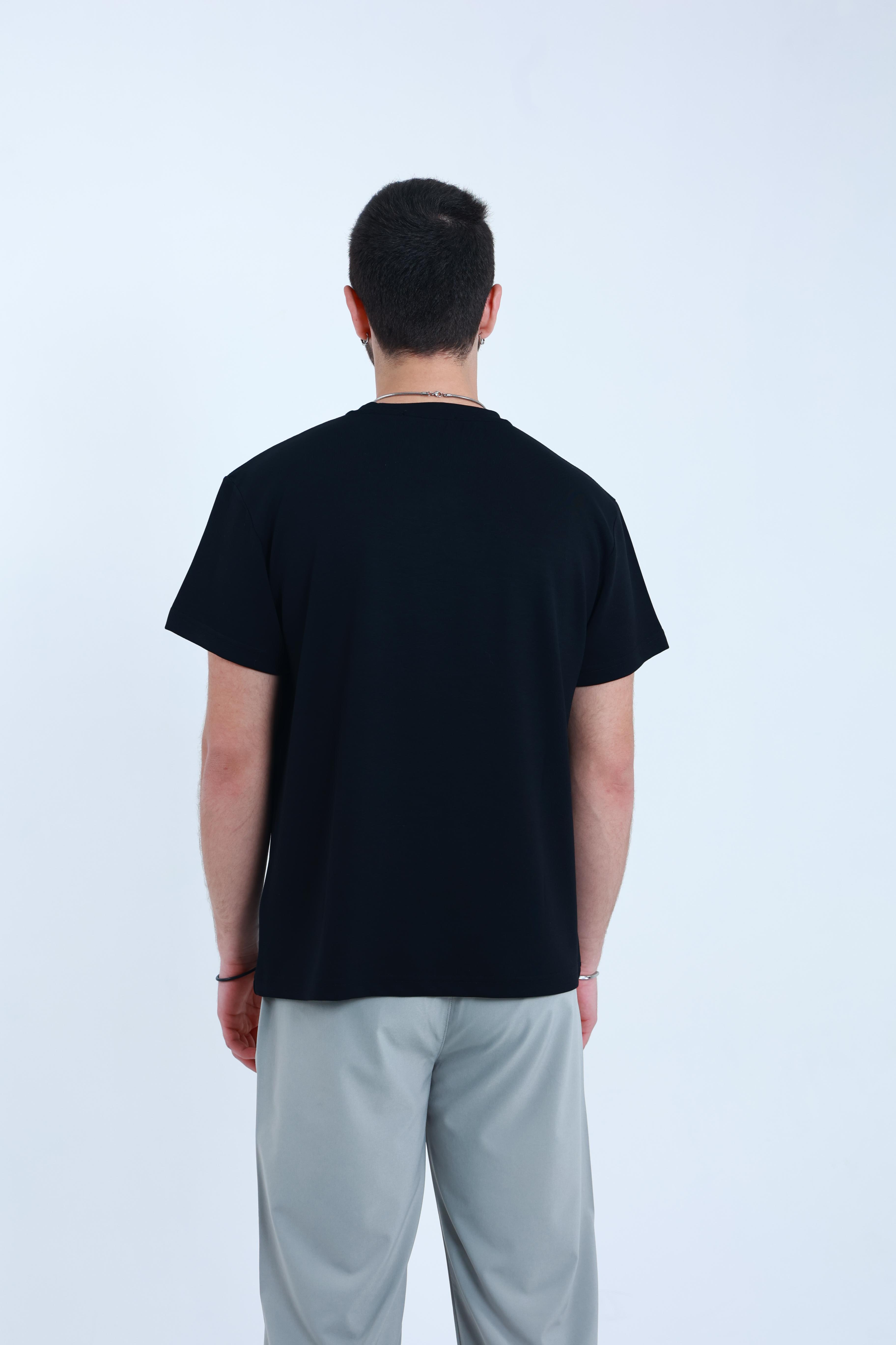 Modal Regular T-Shirt Siyah