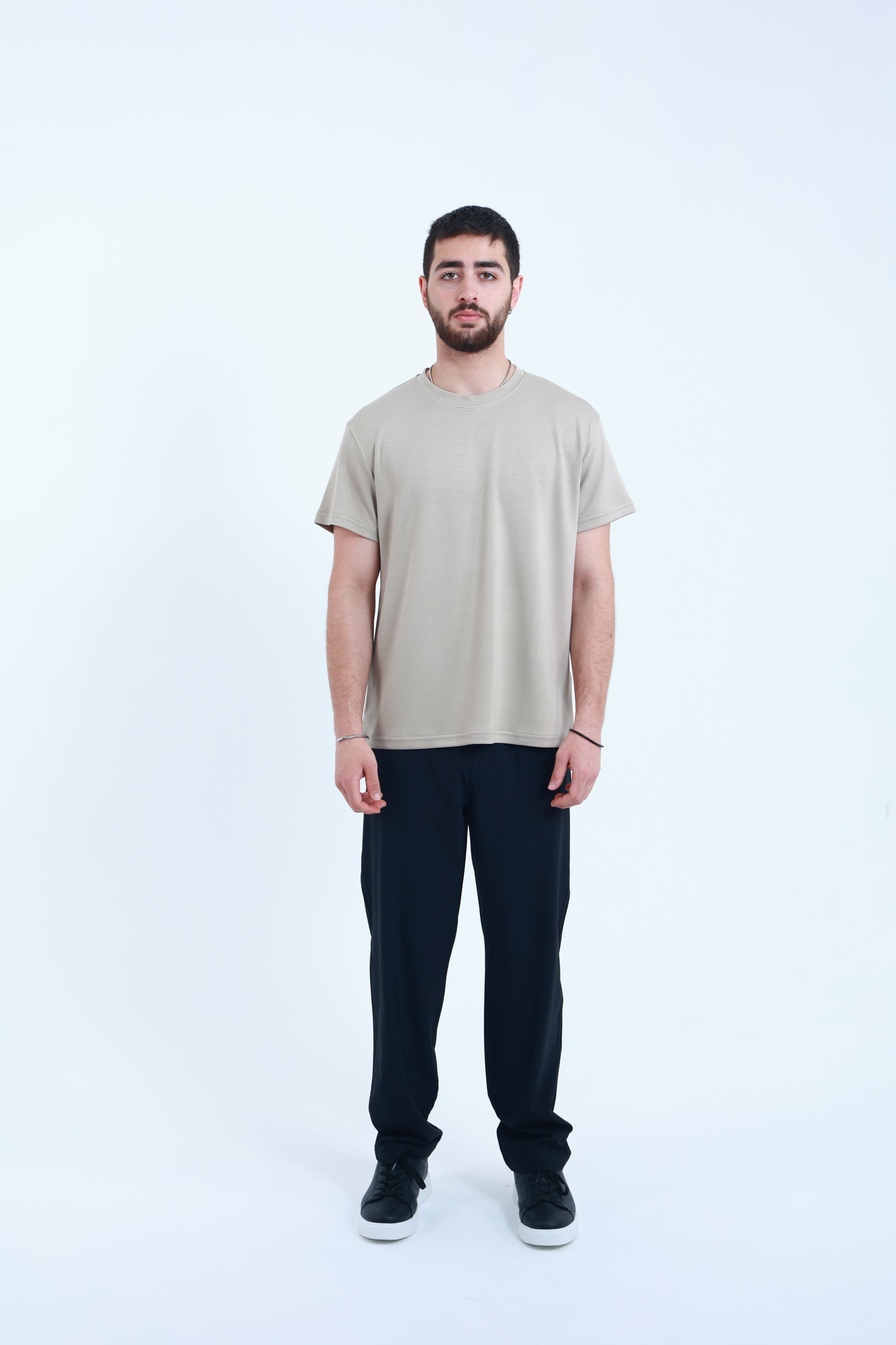 Modal Regular T-Shirt Taş
