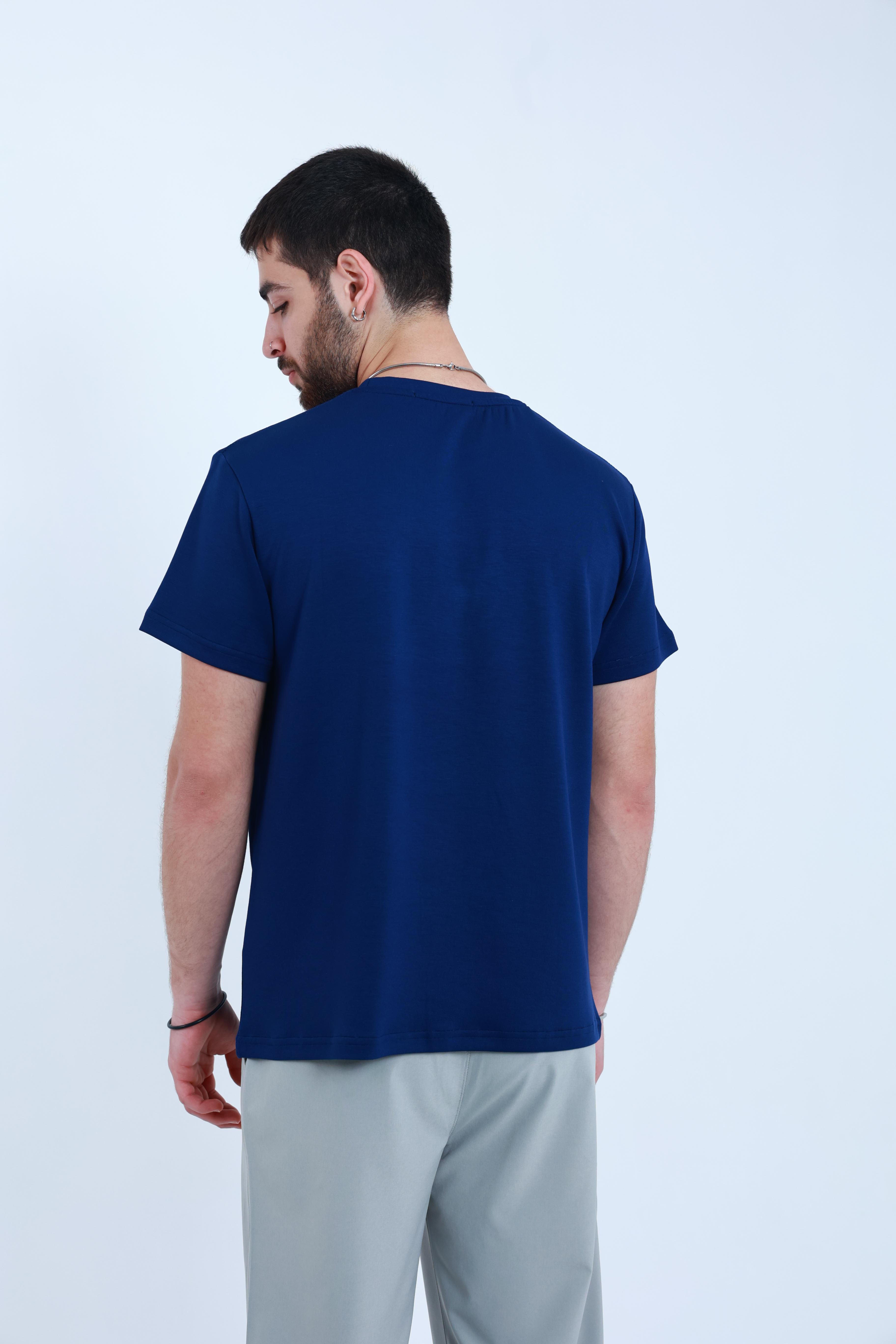 Modal Regular T-Shirt Mavi