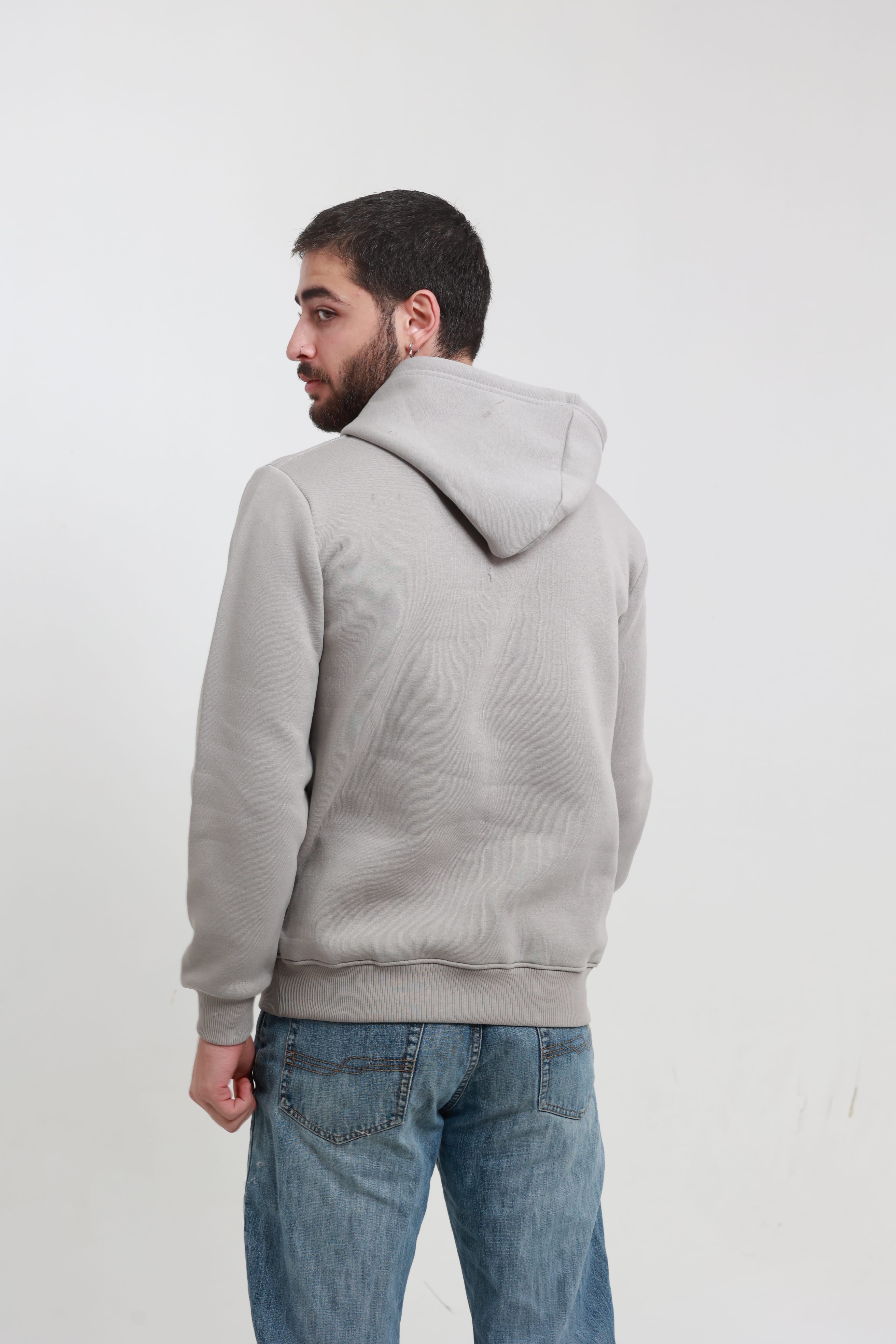 Kanguru Cepli Sweatshirt 3 İplik Taş