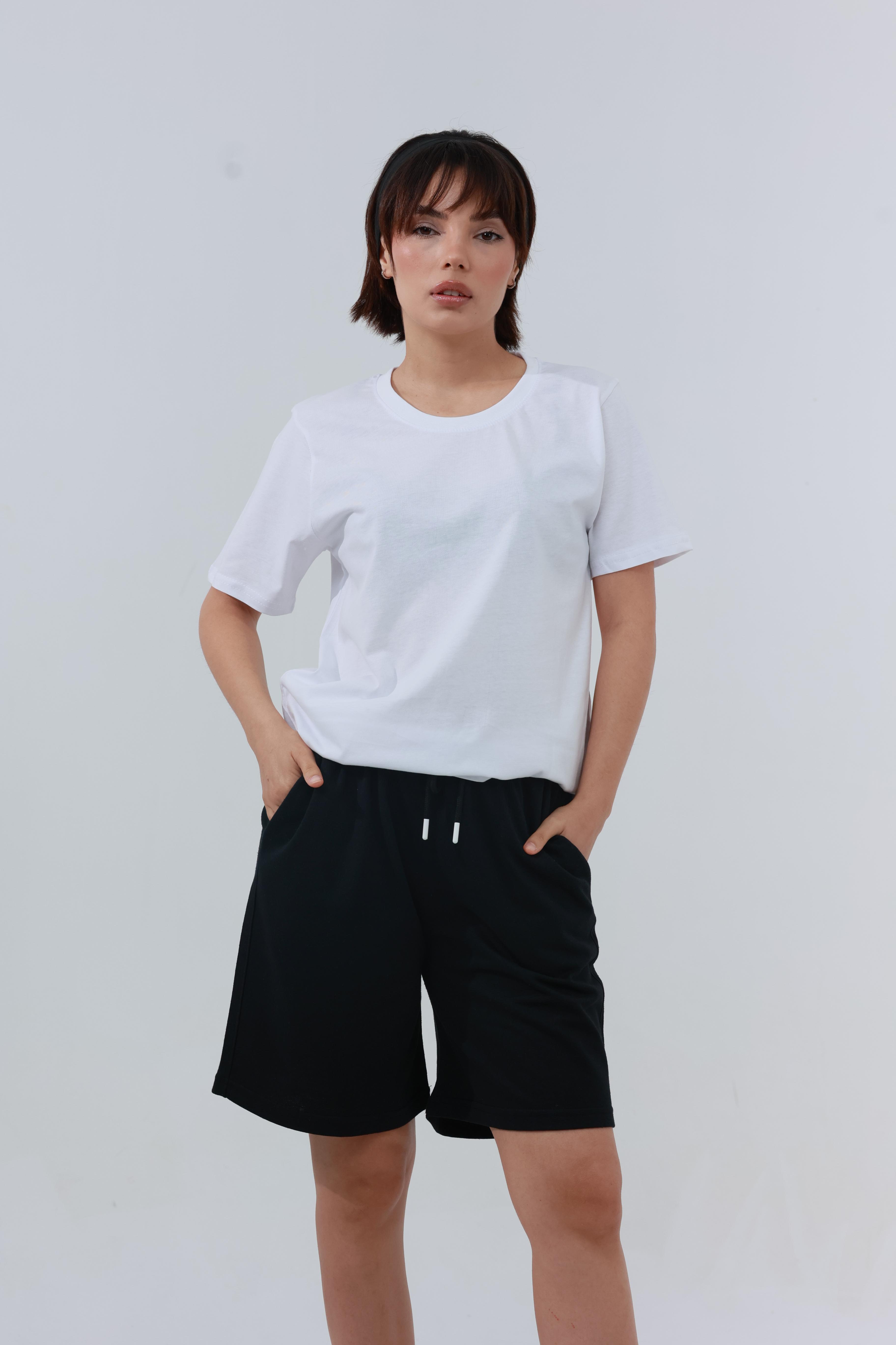 Kadın Penye Regular T-Shirt Beyaz