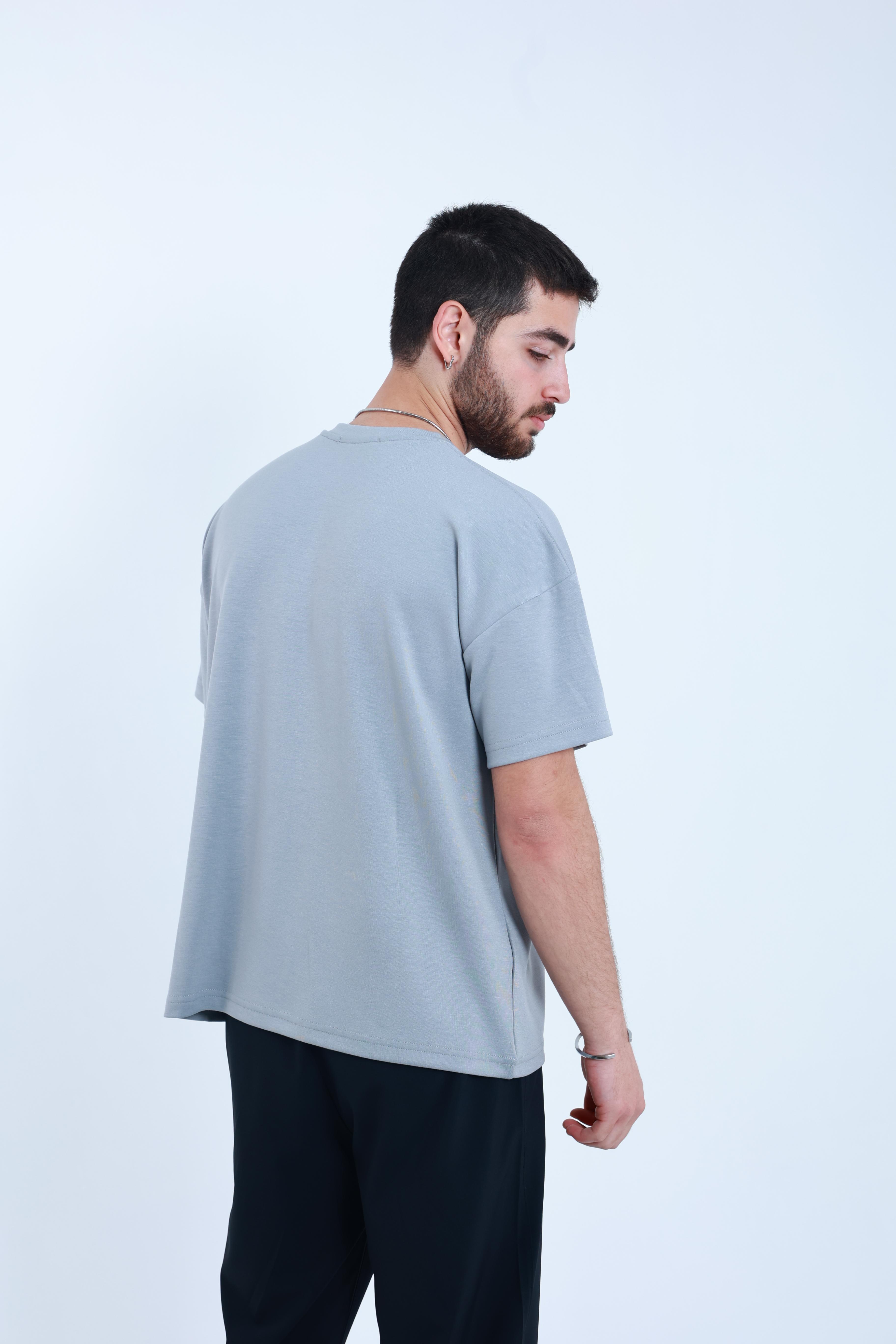 Modal Oversized T-Shirt Gri