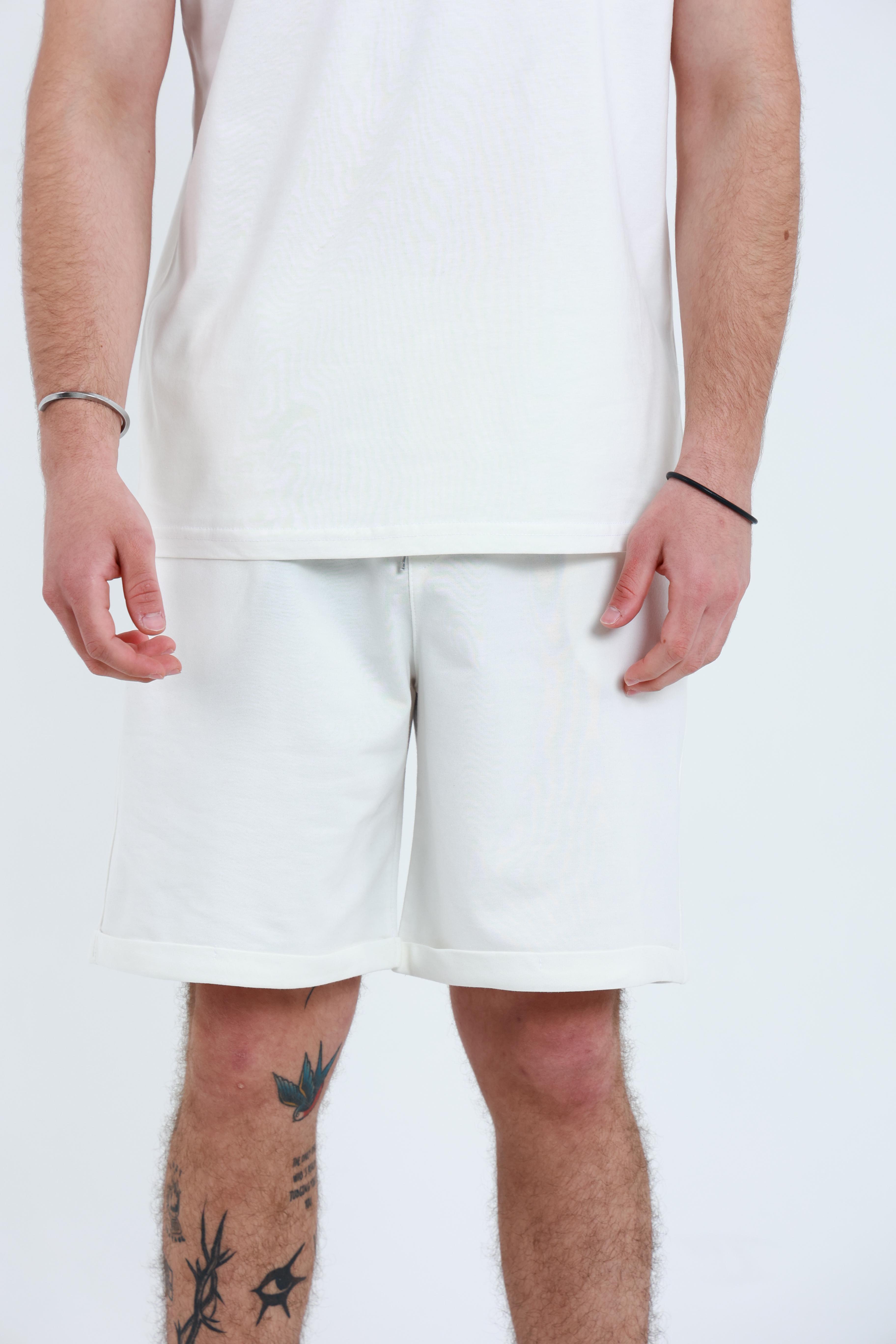 Şort T-Shirt Takım Beyaz