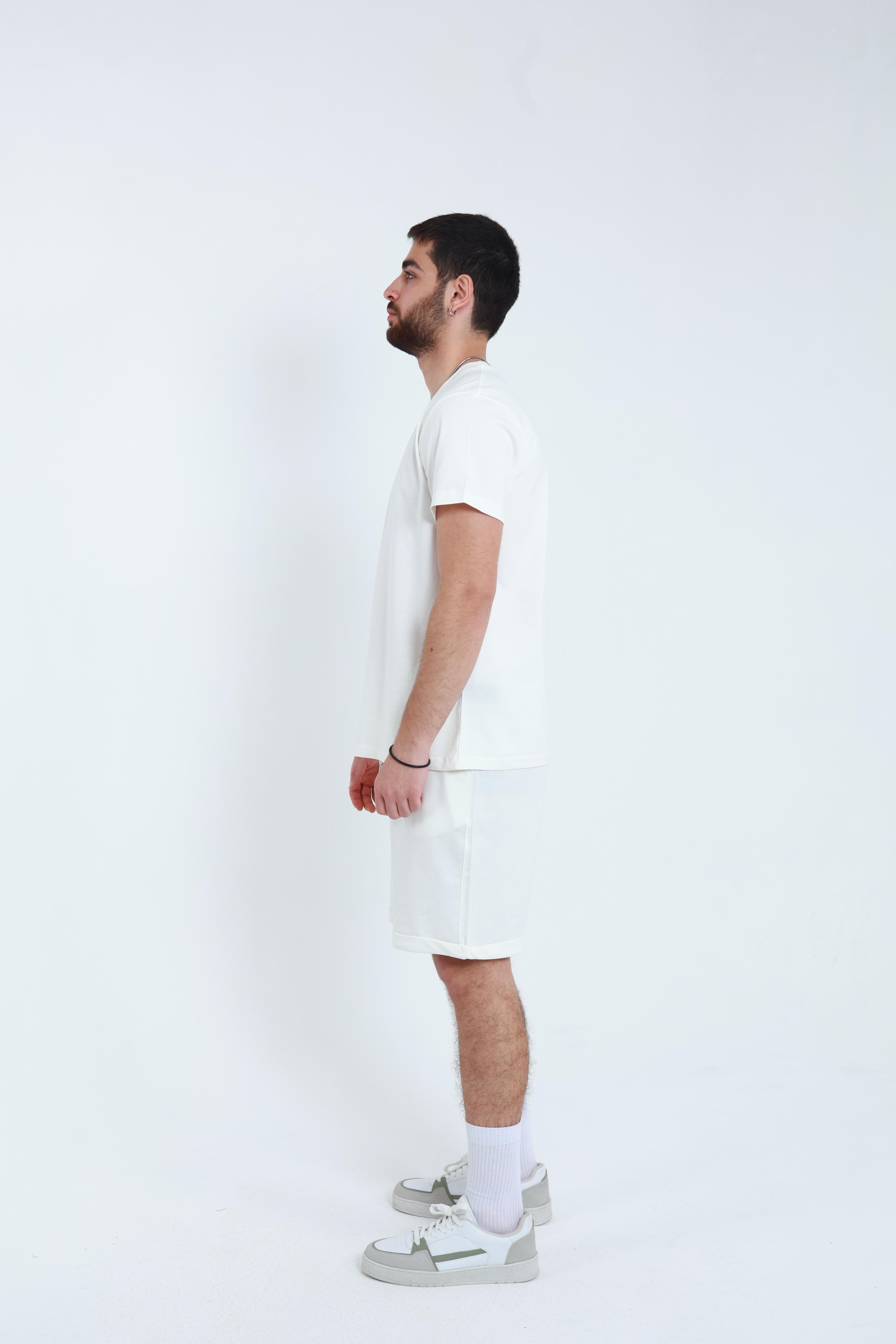 Şort T-Shirt Takım Beyaz