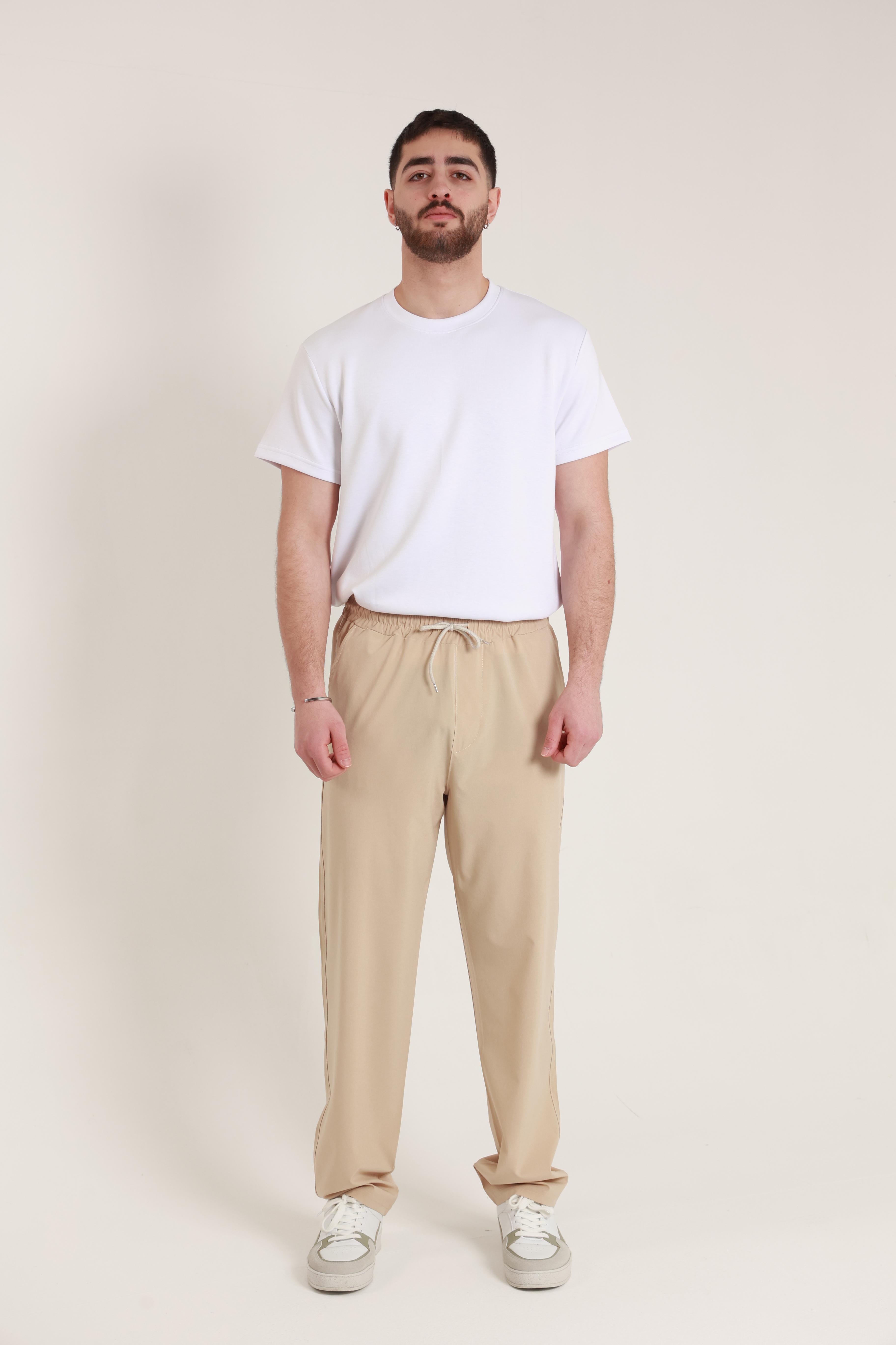 Paraşüt Baggy Eşofman Bej